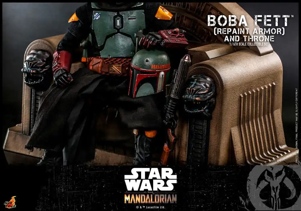 Star Wars: The Mandalorian Action Figure 1/6 Boba Fett Repaint Armor and Throne Special Edition 30 cm - akcijska figura fotografija proizvoda