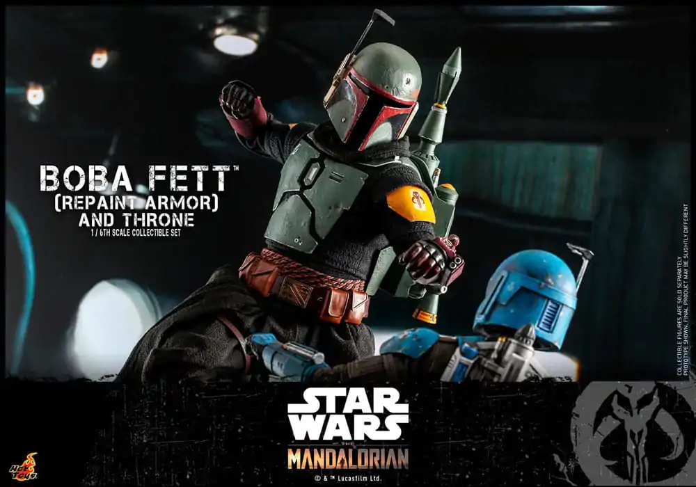 Star Wars: The Mandalorian Action Figure 1/6 Boba Fett Repaint Armor and Throne Special Edition 30 cm - akcijska figura fotografija proizvoda