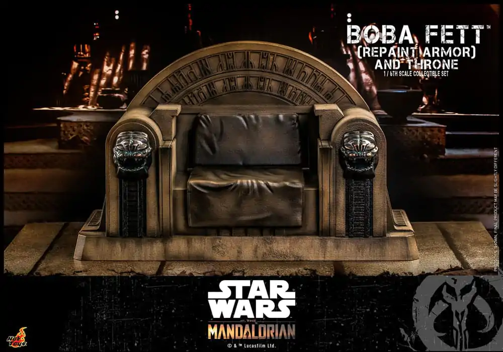 Star Wars: The Mandalorian Action Figure 1/6 Boba Fett Repaint Armor and Throne Special Edition 30 cm - akcijska figura fotografija proizvoda