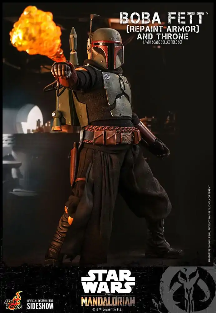 Star Wars: The Mandalorian Action Figure 1/6 Boba Fett Repaint Armor and Throne Special Edition 30 cm - akcijska figura fotografija proizvoda