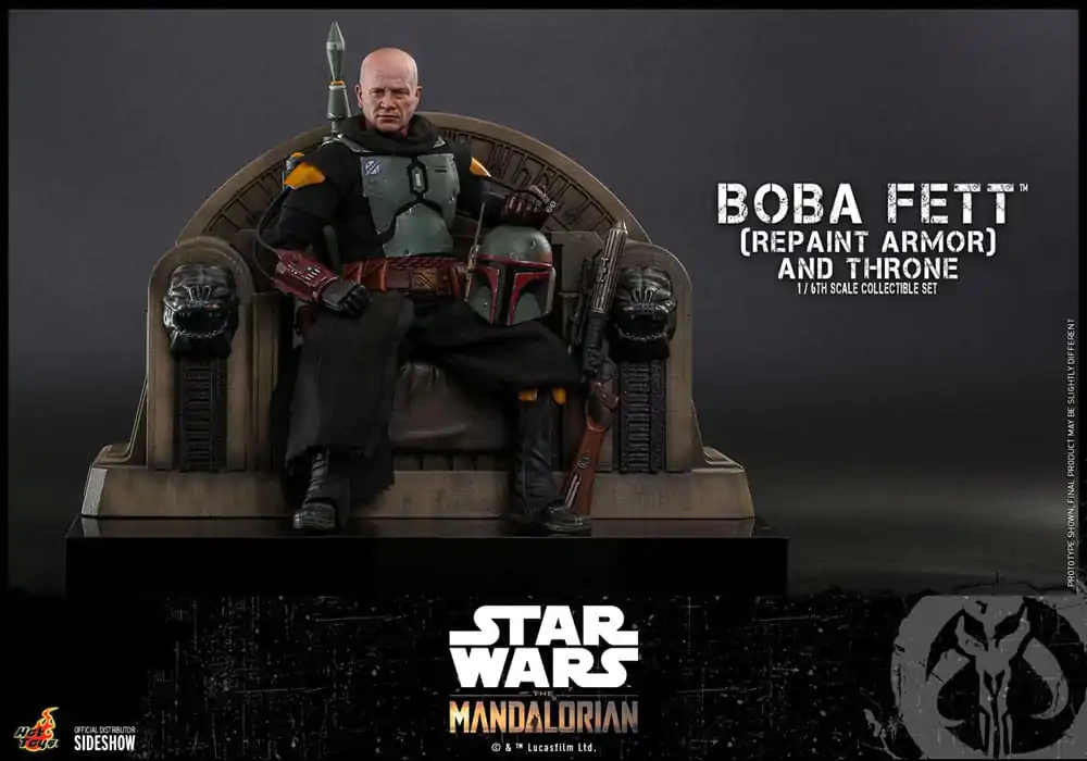 Star Wars: The Mandalorian Action Figure 1/6 Boba Fett Repaint Armor and Throne Special Edition 30 cm - akcijska figura fotografija proizvoda
