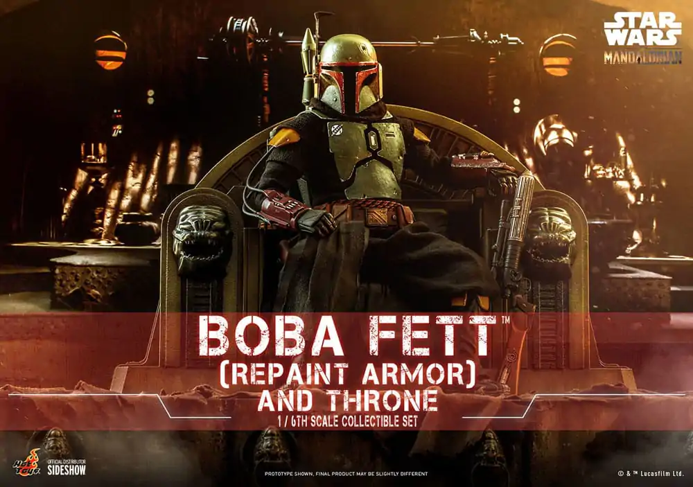 Star Wars: The Mandalorian Action Figure 1/6 Boba Fett Repaint Armor and Throne Special Edition 30 cm - akcijska figura fotografija proizvoda