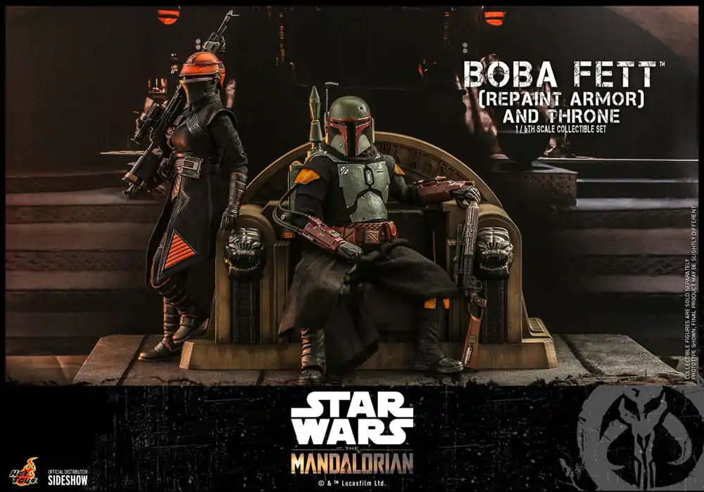 Star Wars: The Mandalorian Action Figure 1/6 Boba Fett Repaint Armor and Throne Special Edition 30 cm - akcijska figura fotografija proizvoda