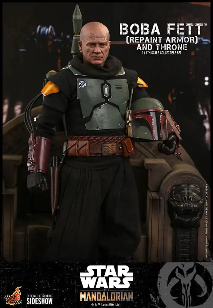 Star Wars: The Mandalorian Action Figure 1/6 Boba Fett Repaint Armor and Throne Special Edition 30 cm - akcijska figura fotografija proizvoda
