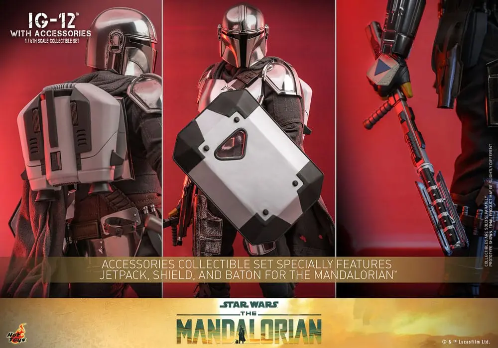 Star Wars: The Mandalorian akcijska figura 1/6 IG-12 s dodacima 36 cm fotografija proizvoda