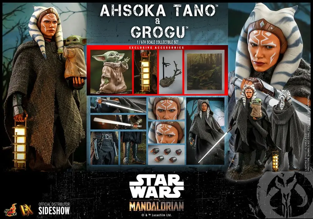 Star Wars The Mandalorian akcijske figure 2-Pack 1/6 Ahsoka Tano & Grogu 29 cm fotografija proizvoda