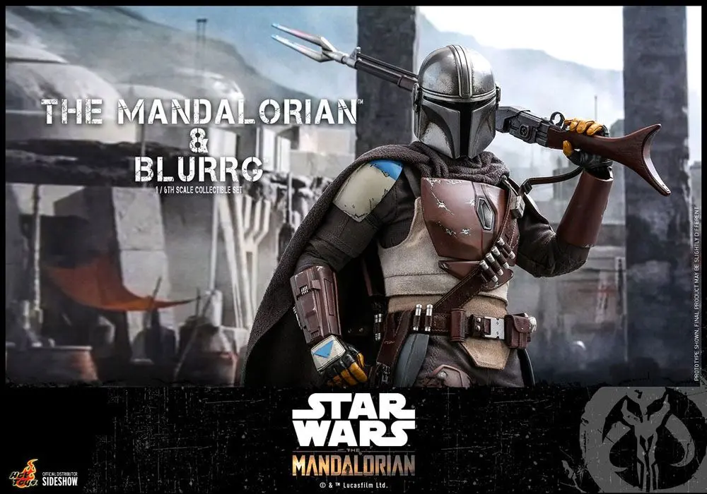 Star Wars The Mandalorian akcijska figura paket od 2 komada 1/6 The Mandalorian & Blurrg 37 cm fotografija proizvoda