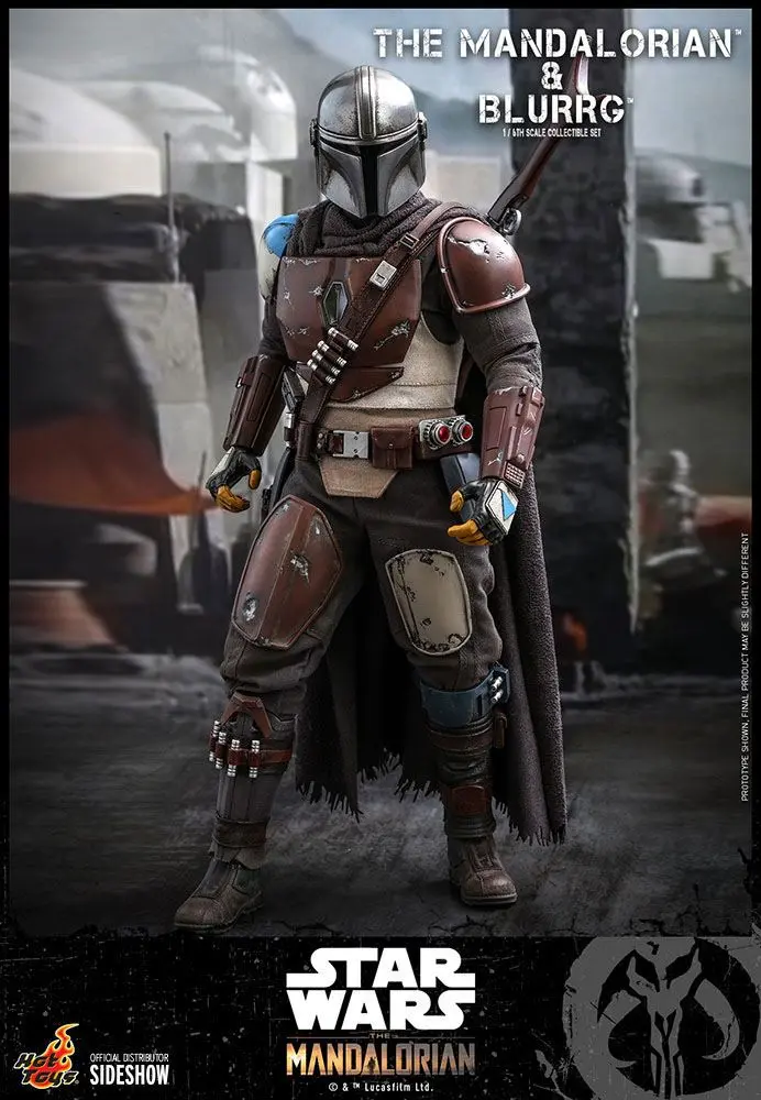 Star Wars The Mandalorian akcijska figura paket od 2 komada 1/6 The Mandalorian & Blurrg 37 cm fotografija proizvoda