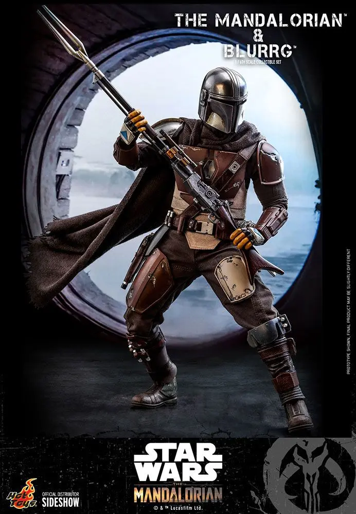 Star Wars The Mandalorian akcijska figura paket od 2 komada 1/6 The Mandalorian & Blurrg 37 cm fotografija proizvoda