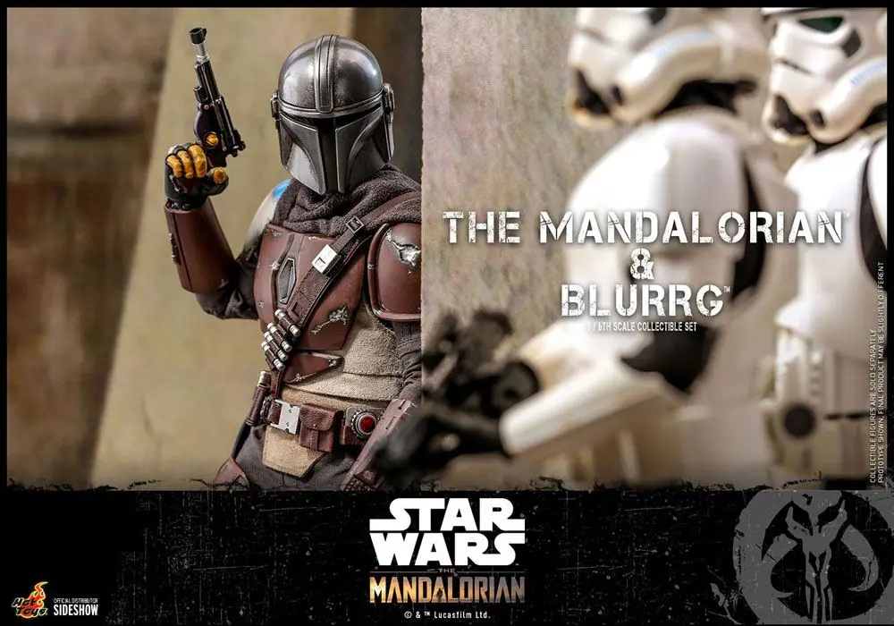 Star Wars The Mandalorian akcijska figura paket od 2 komada 1/6 The Mandalorian & Blurrg 37 cm fotografija proizvoda