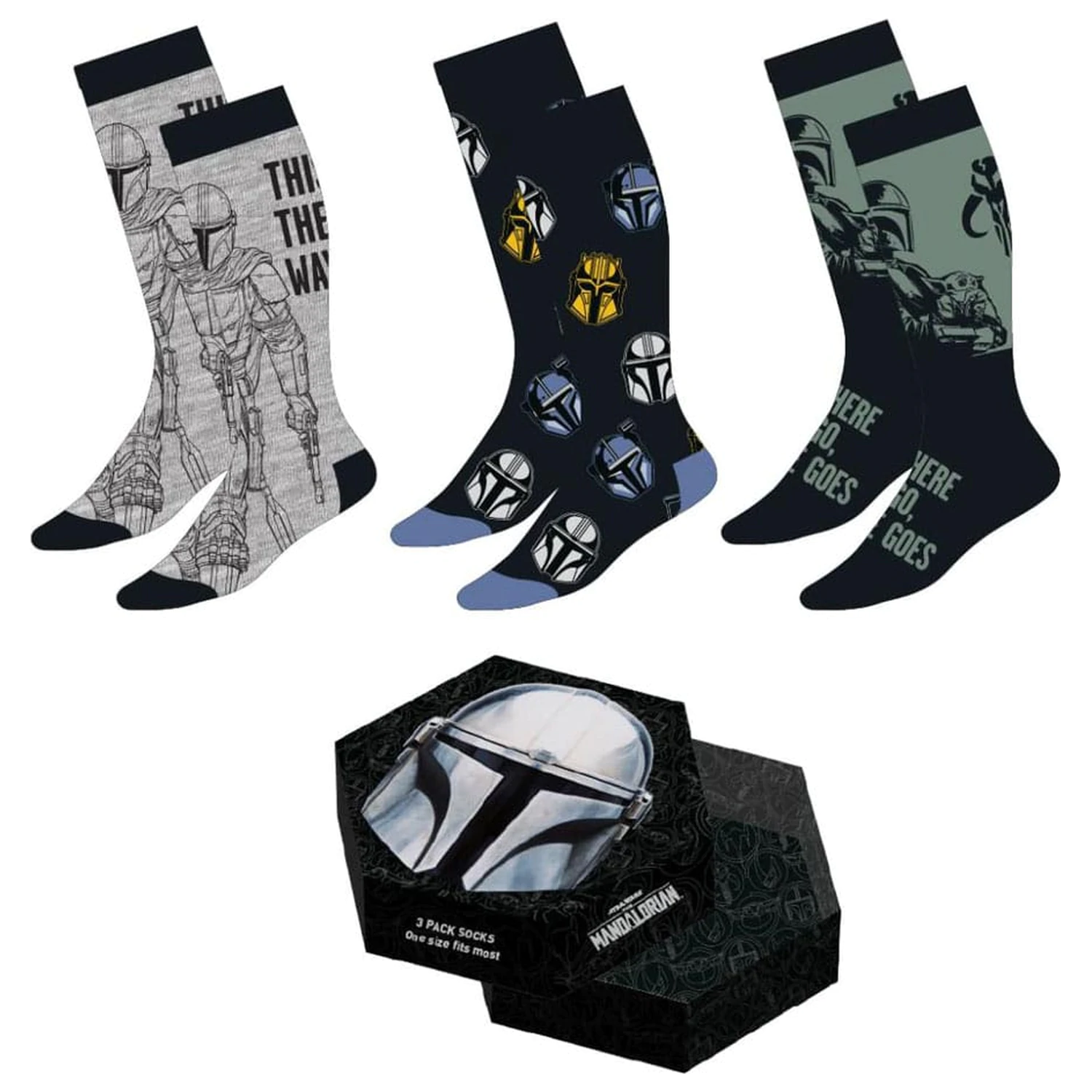 Star Wars: The Mandalorian čarape 3-pakiranje Mandalorian 38-45 fotografija proizvoda