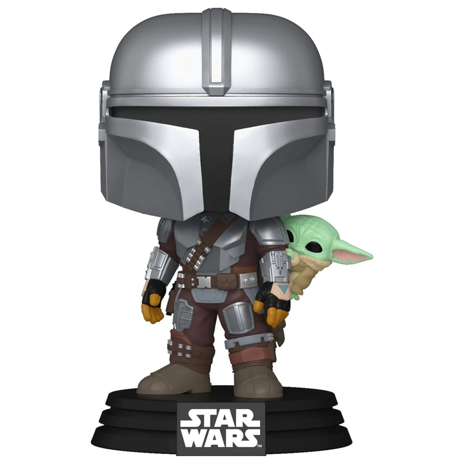 Star Wars: The Mandalorian and Grogu Funko POP! Vinyl figurica s pomičnom glavom The Mandalorian with Grogu 9 cm fotografija proizvoda
