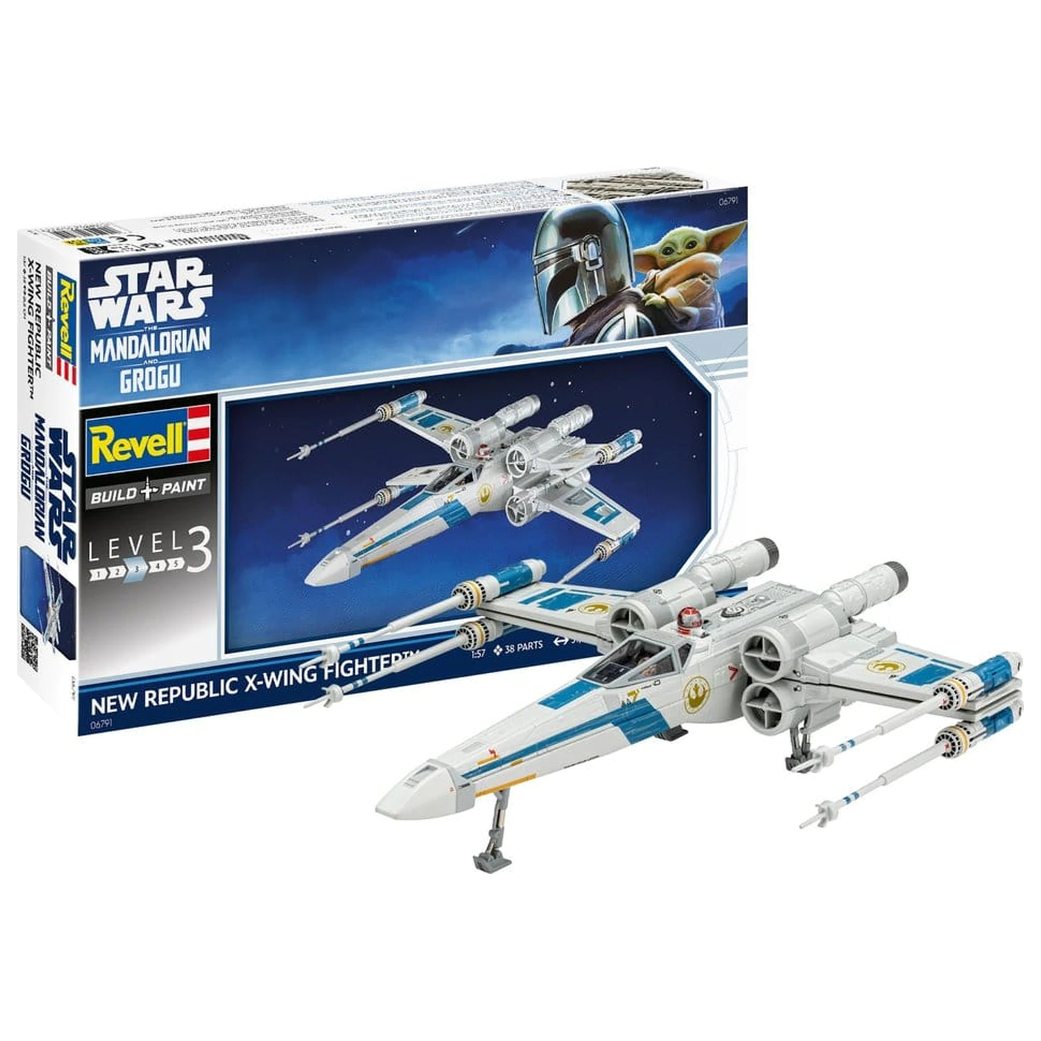 Star Wars The Mandalorian and Grogu Revell komplet modela 1/57 New Republic X-Wing Fighter 22 cm fotografija proizvoda