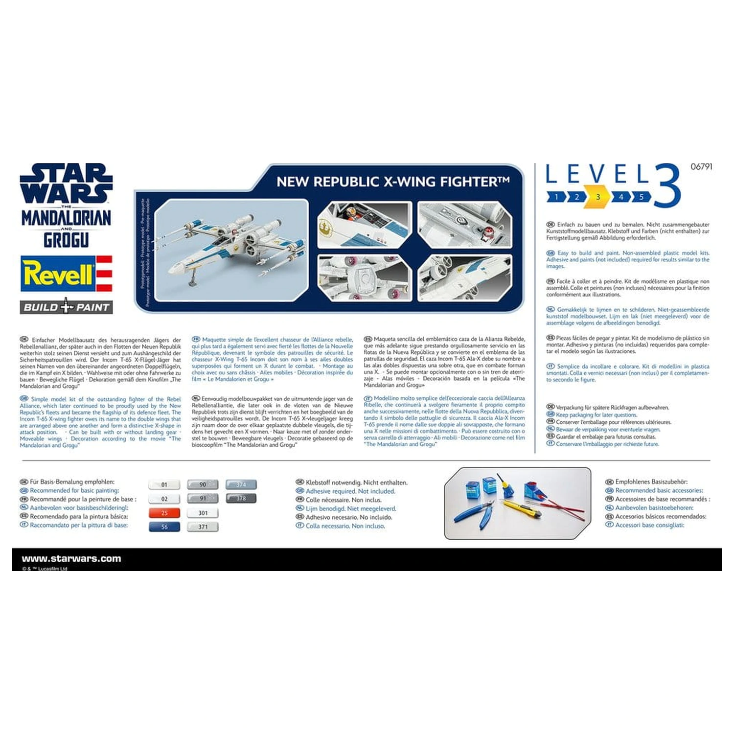 Star Wars The Mandalorian and Grogu Revell komplet modela 1/57 New Republic X-Wing Fighter 22 cm fotografija proizvoda