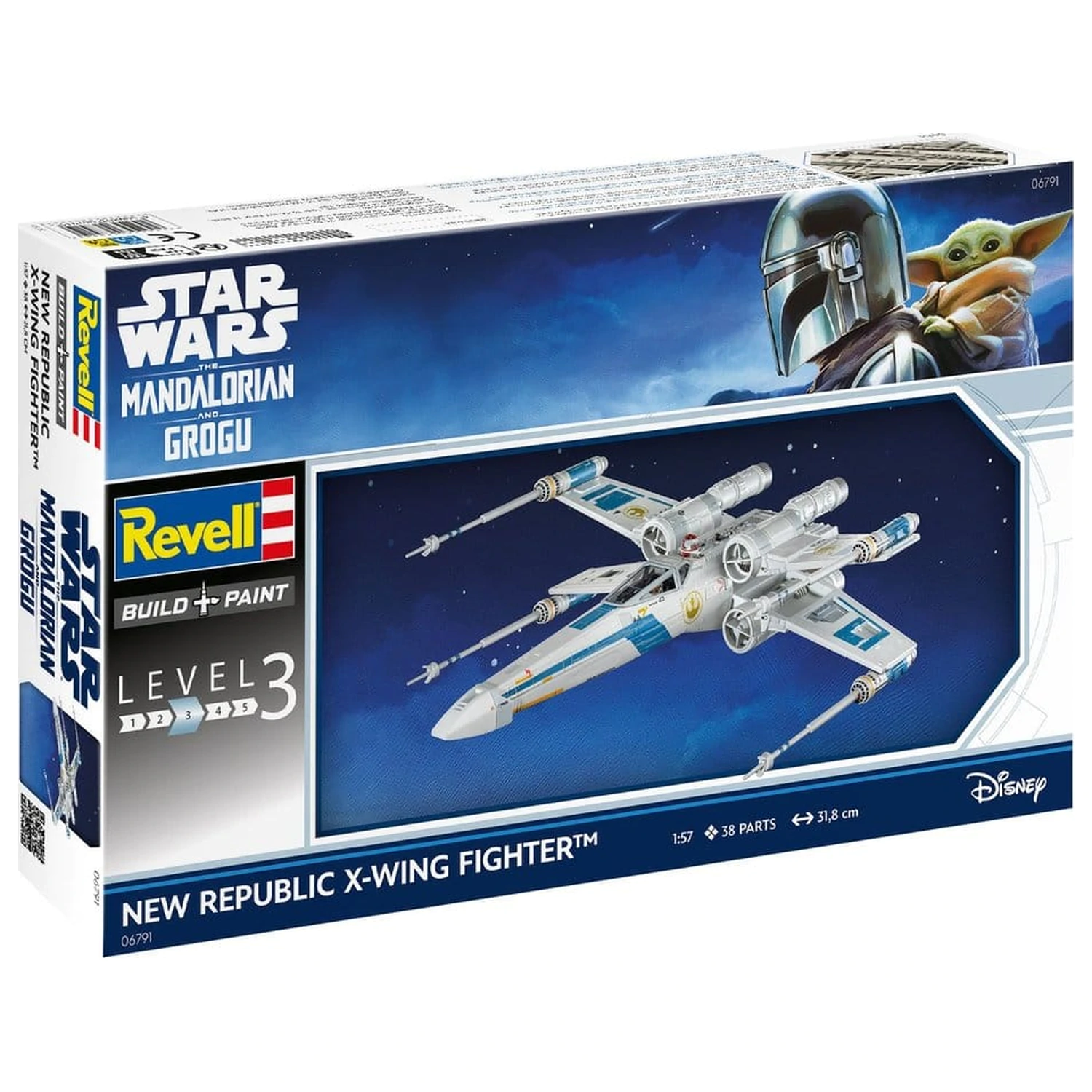 Star Wars The Mandalorian and Grogu Revell komplet modela 1/57 New Republic X-Wing Fighter 22 cm fotografija proizvoda