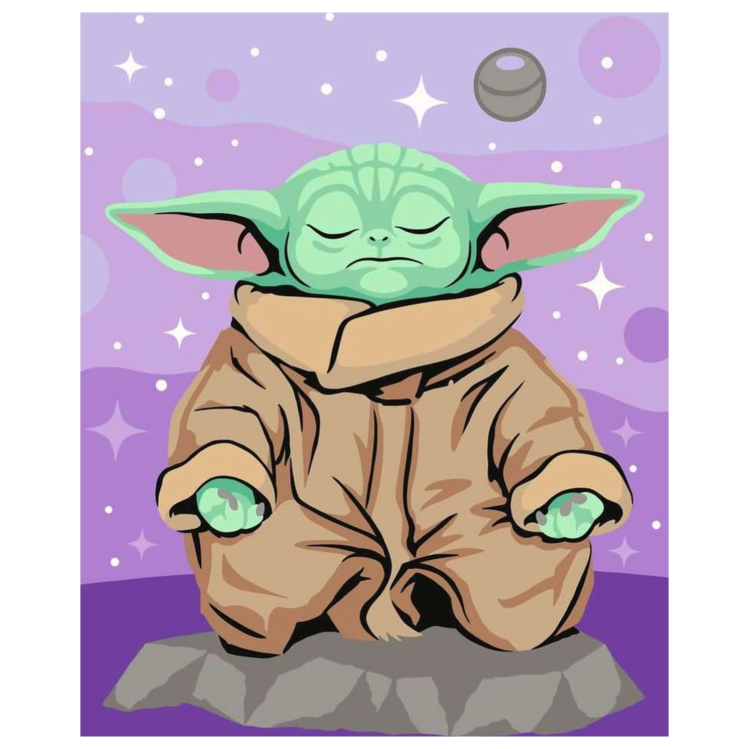 Star Wars: The Mandalorian CreArt Slikanje po brojevima Meditirajući Grogu fotografija proizvoda