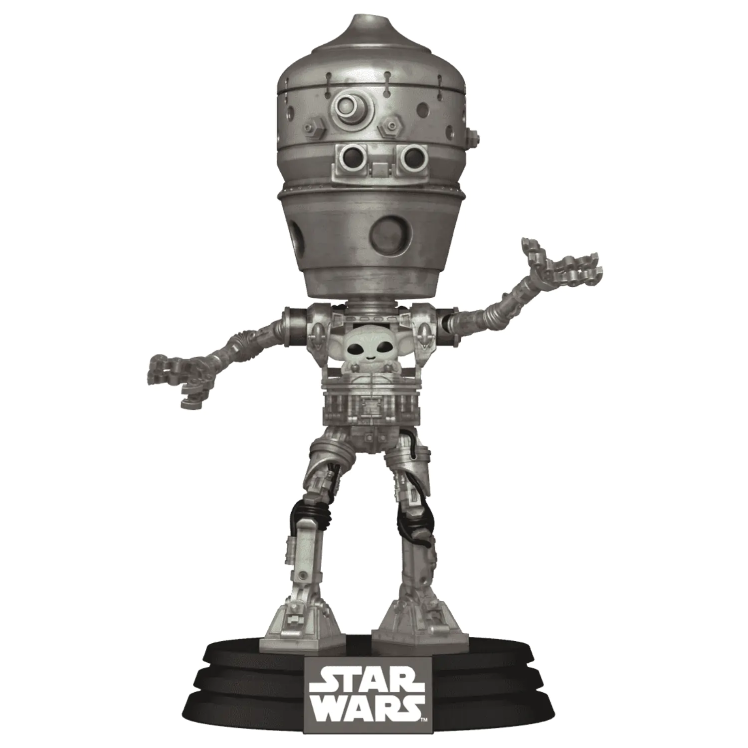 Star Wars: The Mandalorian Funko POP! Deluxe Vinilna klimoglavac figura IG-12 with Grogu 17 cm fotografija proizvoda