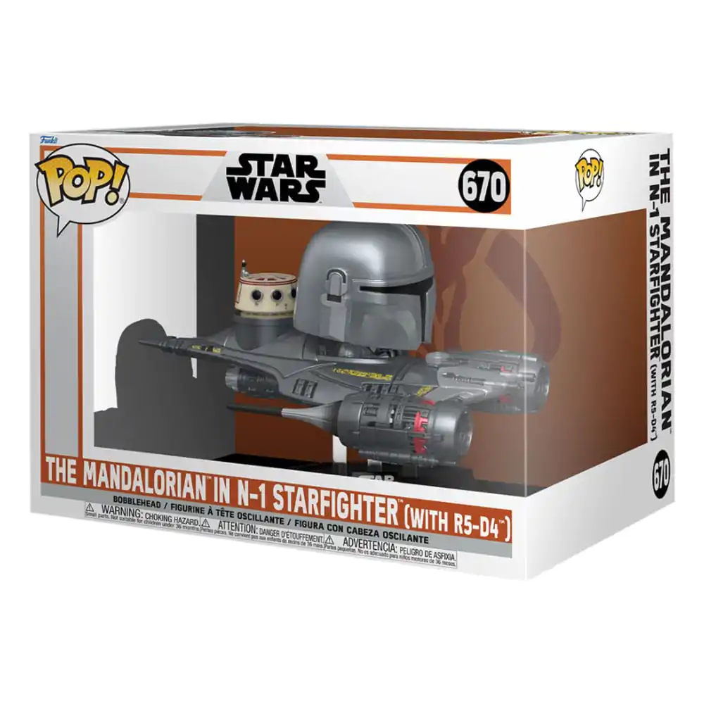 Star Wars: The Mandalorian POP! Rides Vinilna Figura Mandalorian in N1 Starfighter 15 cm fotografija proizvoda