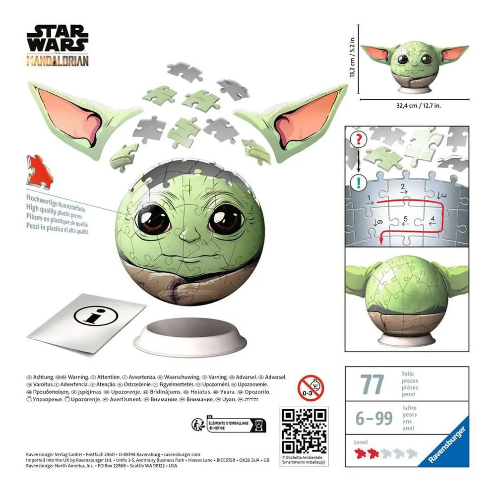 Star Wars: The Mandalorian 3D Puzzle Grogu (72 komada) fotografija proizvoda