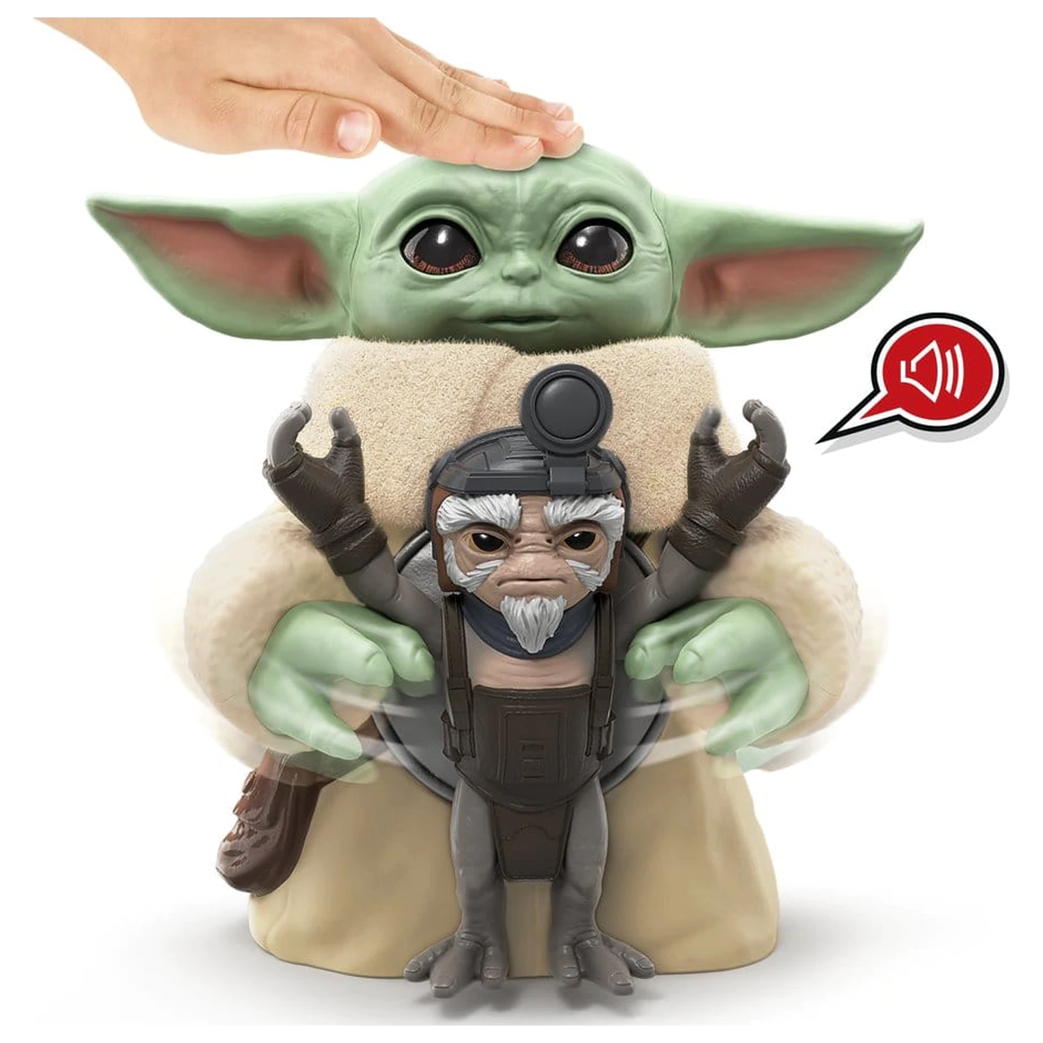 Star Wars: The Mandalorian & Grogu Elektronska akcijska figura Huggin' Grogu & Anzellan 17 cm fotografija proizvoda