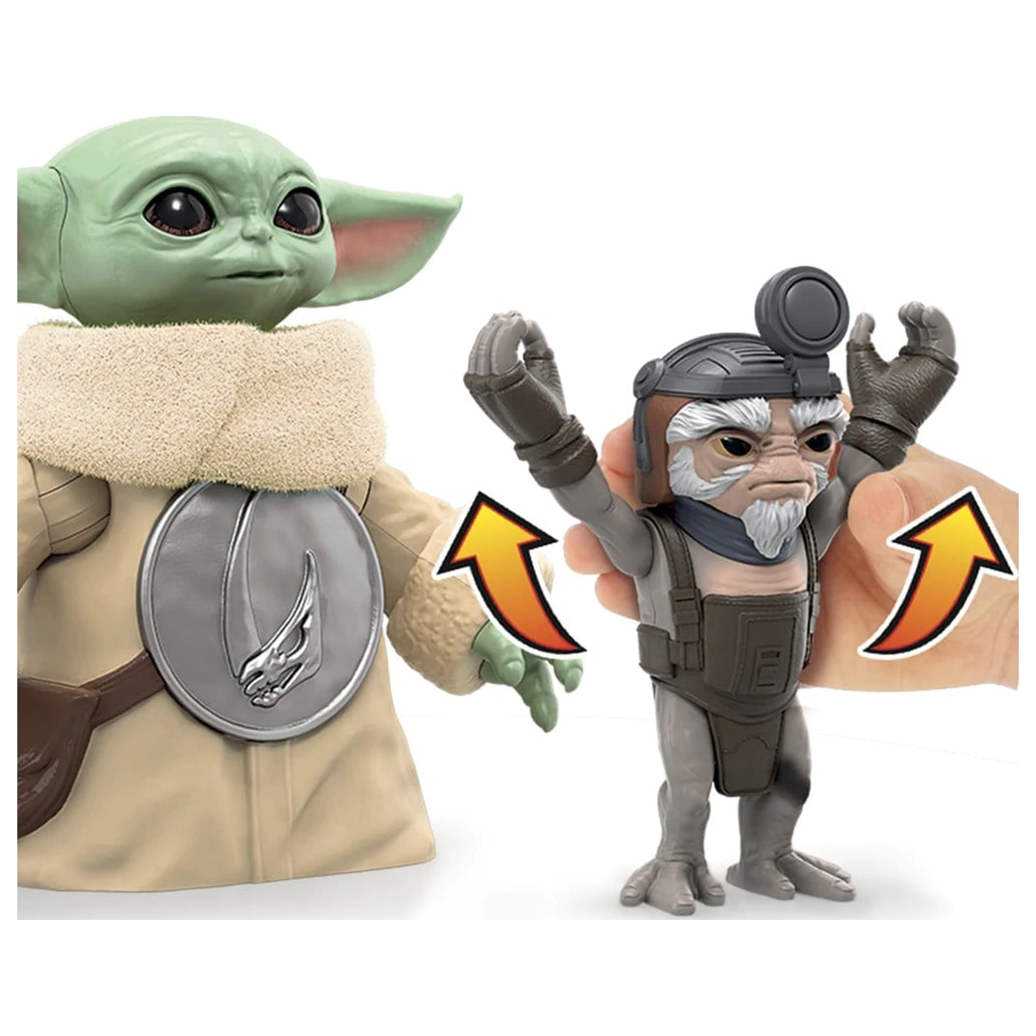 Star Wars: The Mandalorian & Grogu Elektronska akcijska figura Huggin' Grogu & Anzellan 17 cm fotografija proizvoda