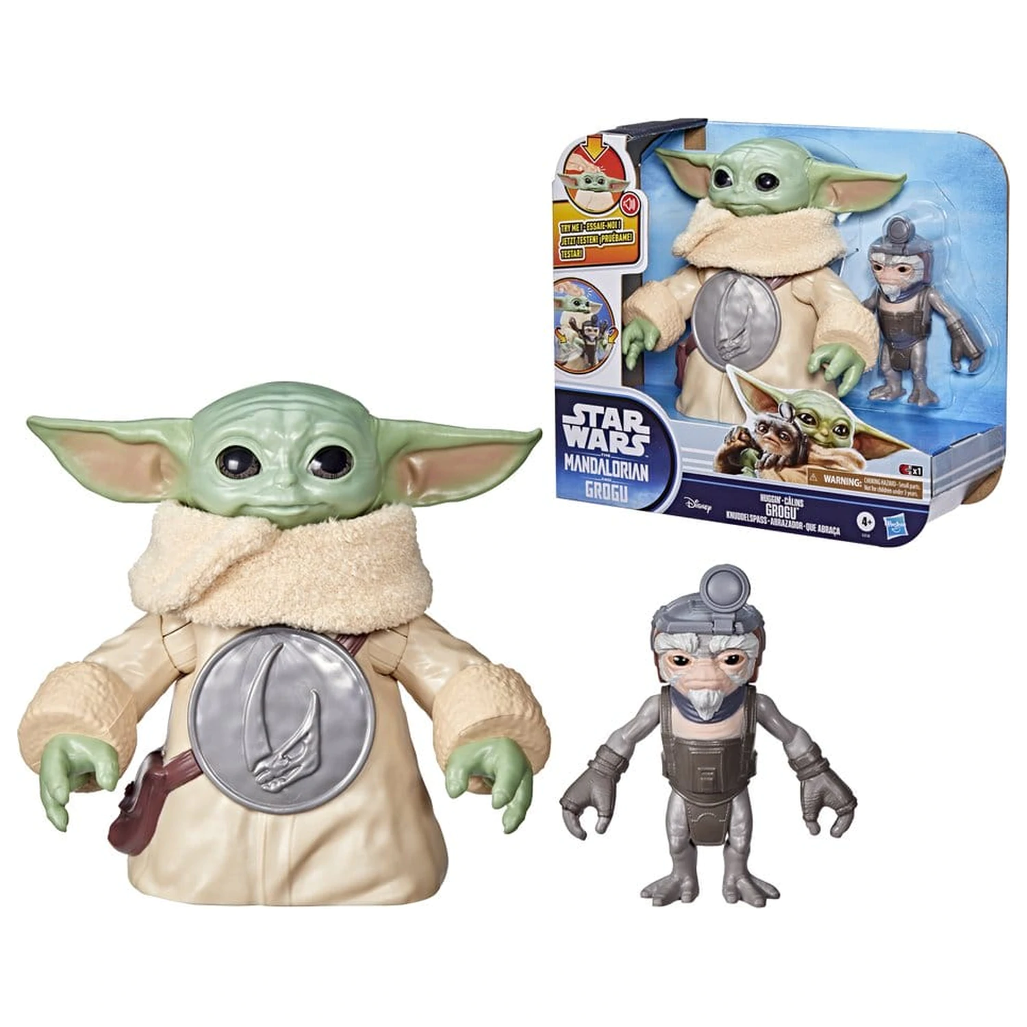 Star Wars: The Mandalorian & Grogu Elektronska akcijska figura Huggin' Grogu & Anzellan 17 cm fotografija proizvoda