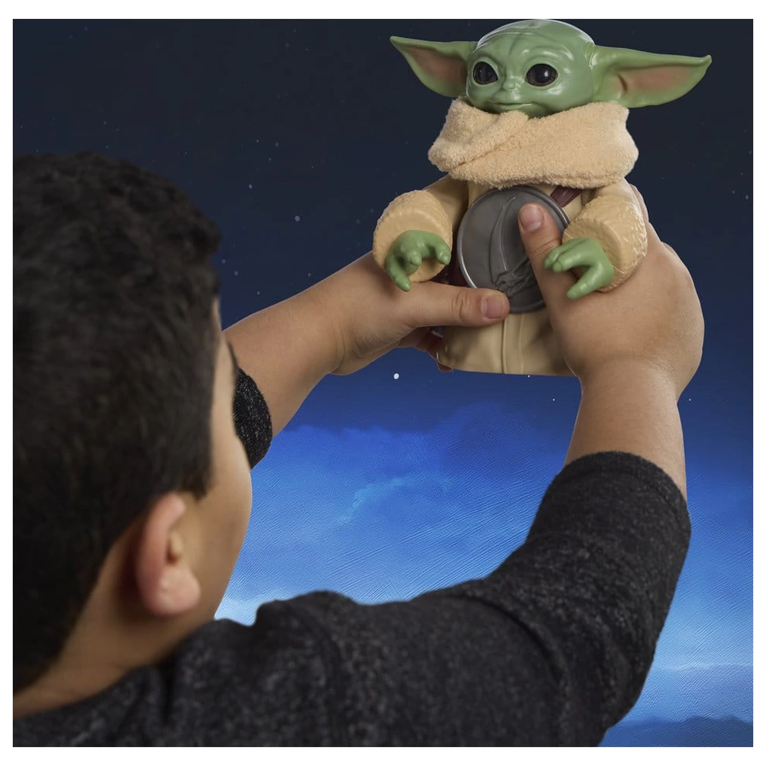 Star Wars: The Mandalorian & Grogu Elektronska akcijska figura Huggin' Grogu & Anzellan 17 cm fotografija proizvoda