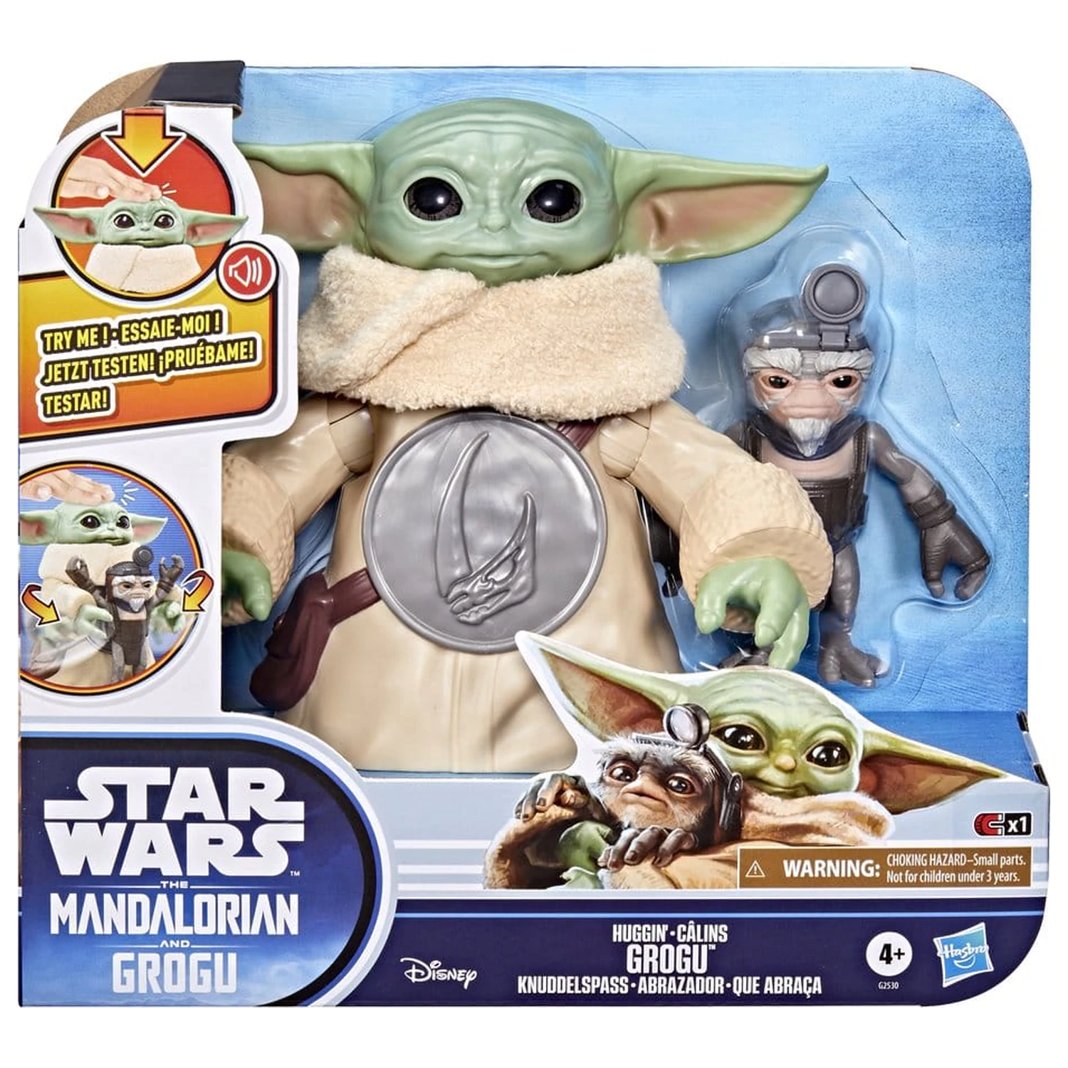 Star Wars: The Mandalorian & Grogu Elektronska akcijska figura Huggin' Grogu & Anzellan 17 cm fotografija proizvoda
