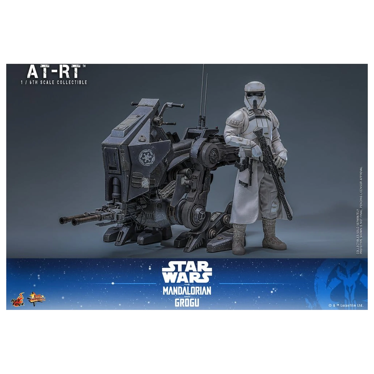 Star Wars: The Mandalorian & Grogu Movie Masterpiece set akcijskih figura 1/6 Imperial Remnant AT-RT Driver i AT-RT 60 cm fotografija proizvoda
