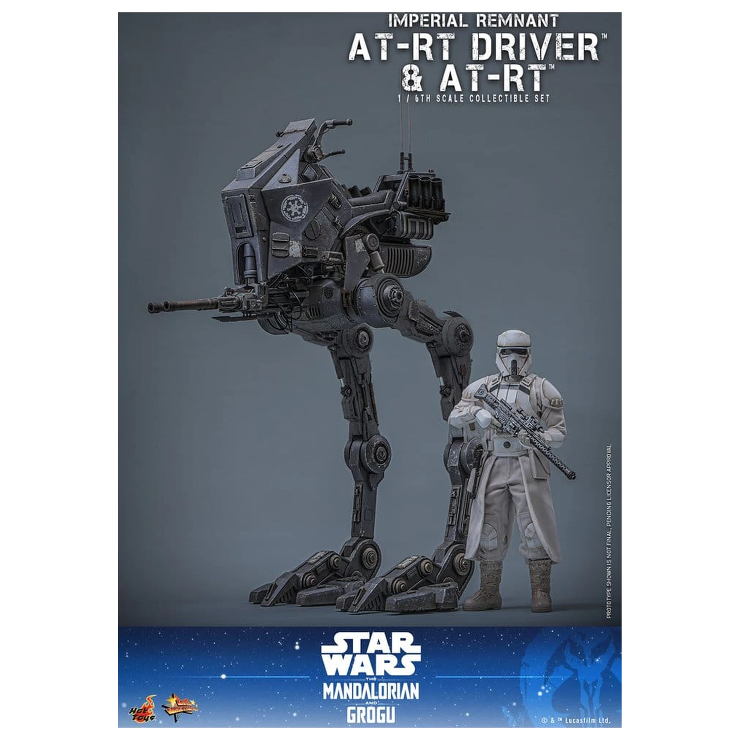 Star Wars: The Mandalorian & Grogu Movie Masterpiece set akcijskih figura 1/6 Imperial Remnant AT-RT Driver i AT-RT 60 cm fotografija proizvoda