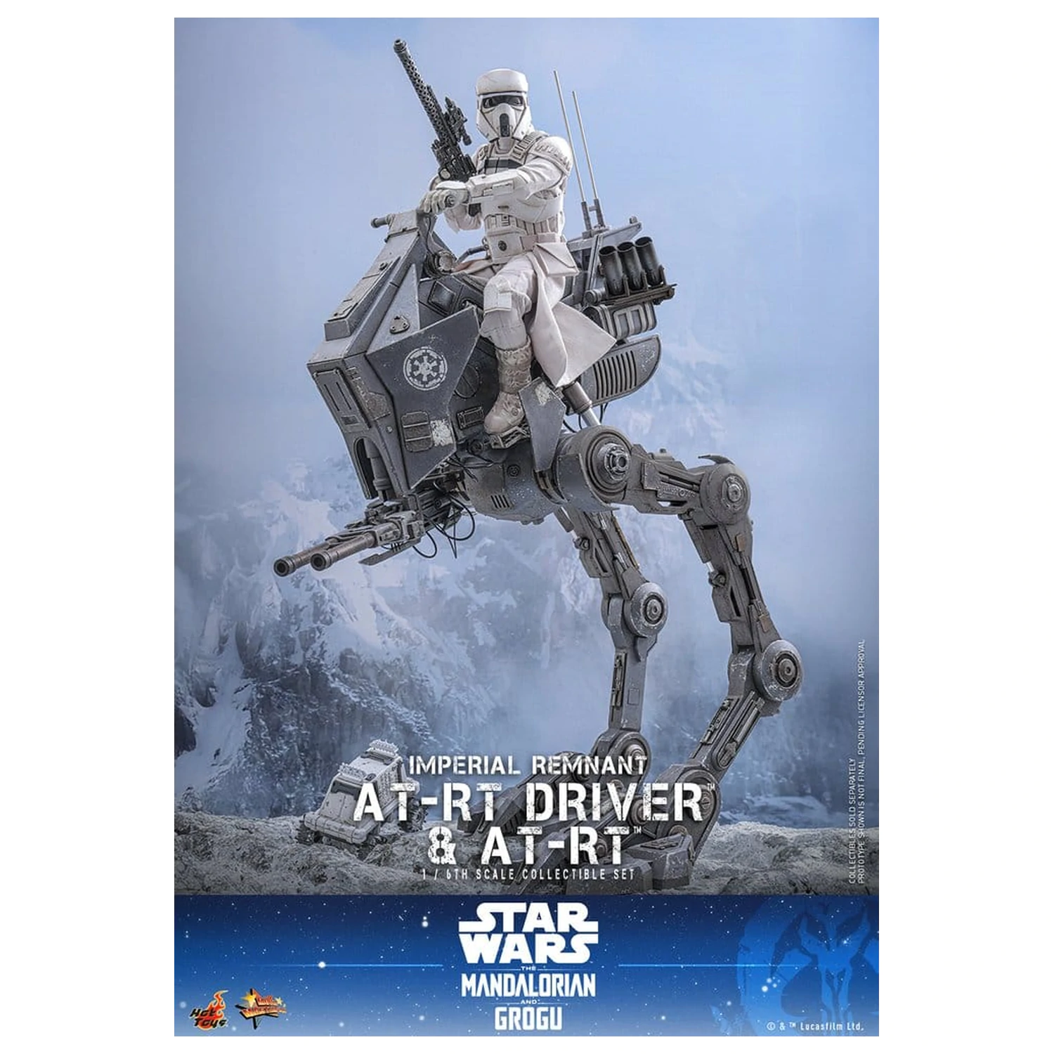 Star Wars: The Mandalorian & Grogu Movie Masterpiece set akcijskih figura 1/6 Imperial Remnant AT-RT Driver i AT-RT 60 cm fotografija proizvoda
