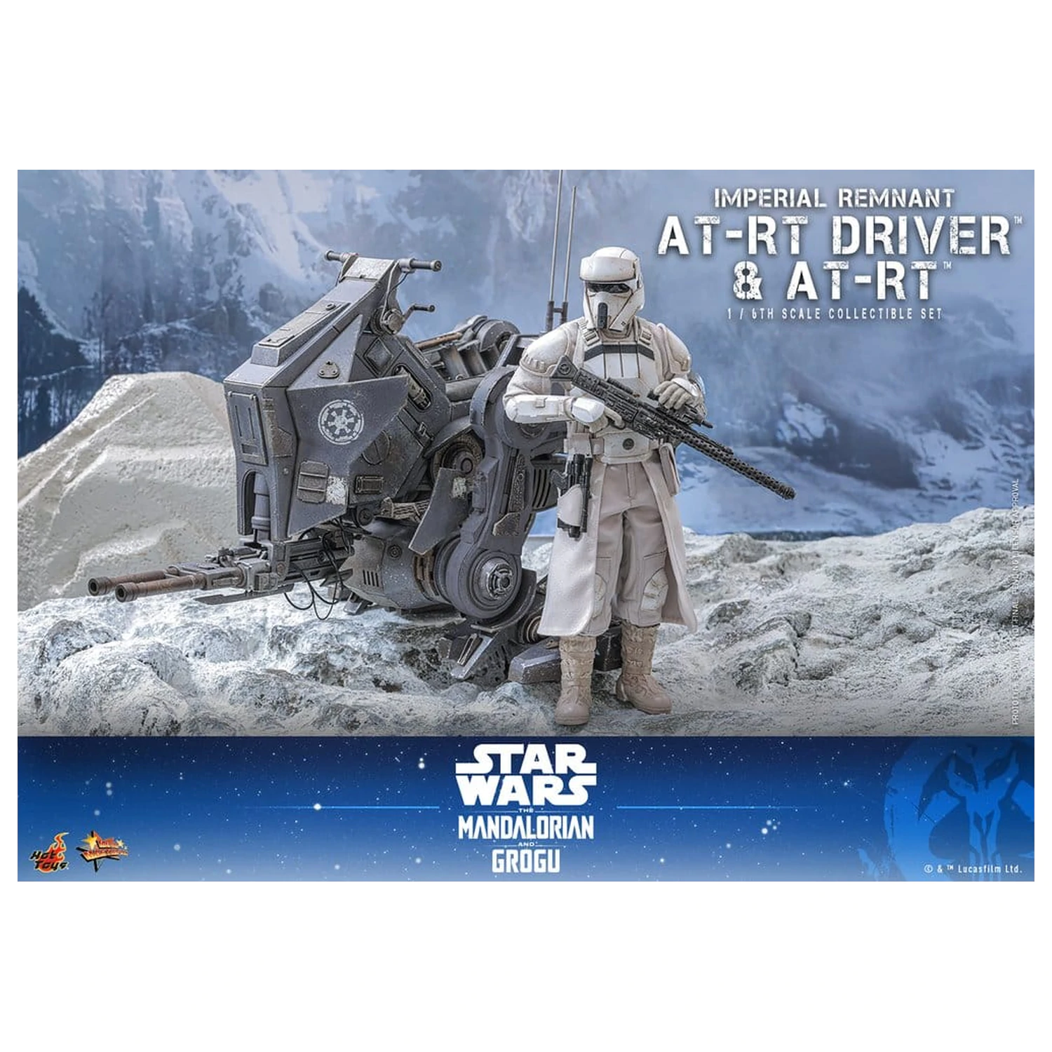 Star Wars: The Mandalorian & Grogu Movie Masterpiece set akcijskih figura 1/6 Imperial Remnant AT-RT Driver i AT-RT 60 cm fotografija proizvoda