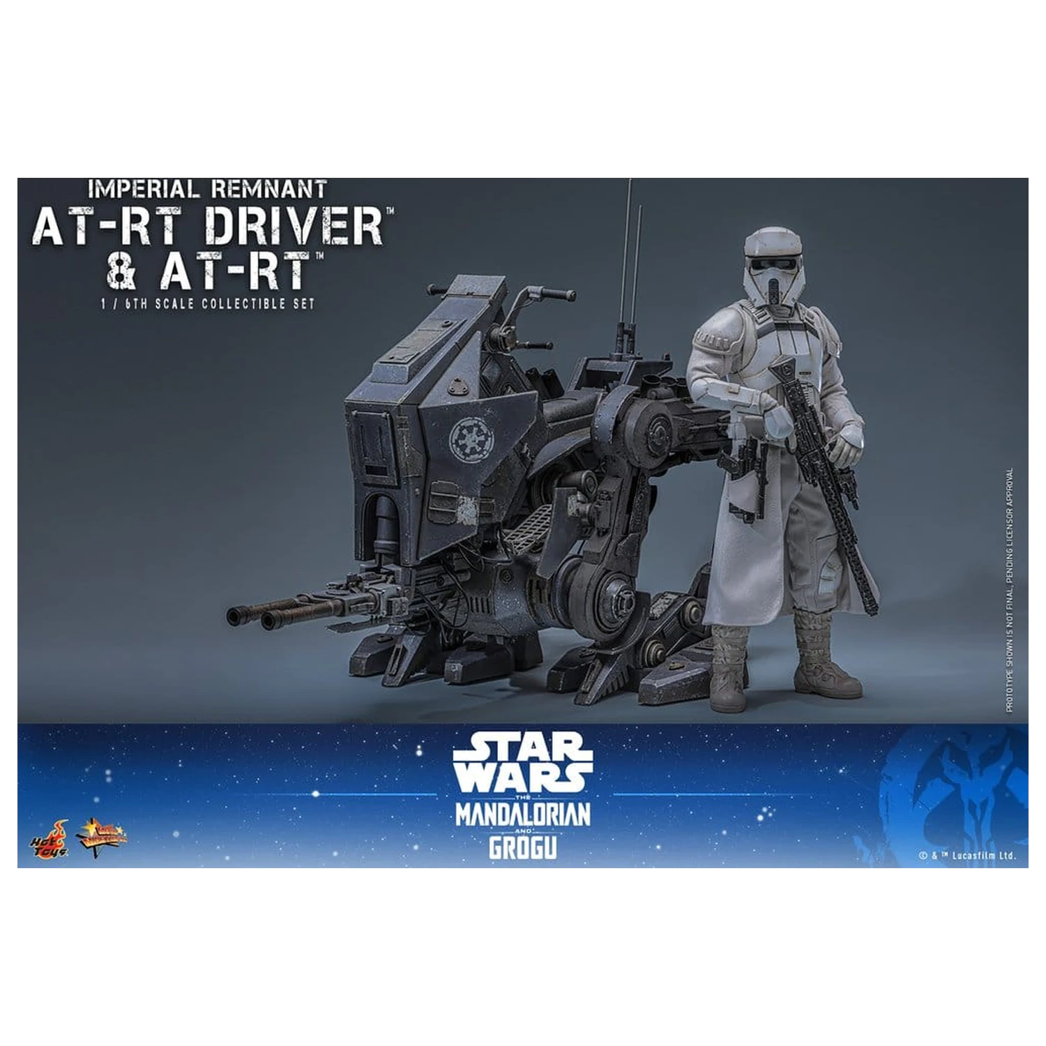 Star Wars: The Mandalorian & Grogu Movie Masterpiece set akcijskih figura 1/6 Imperial Remnant AT-RT Driver i AT-RT 60 cm fotografija proizvoda