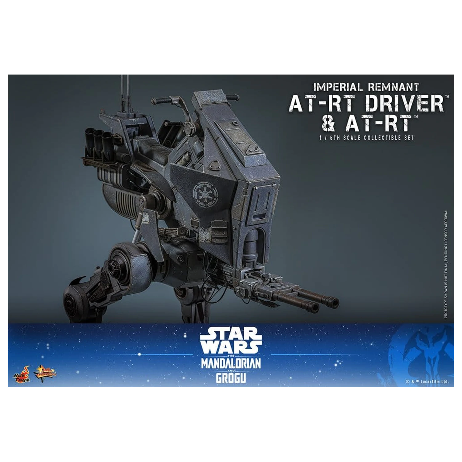 Star Wars: The Mandalorian & Grogu Movie Masterpiece set akcijskih figura 1/6 Imperial Remnant AT-RT Driver i AT-RT 60 cm fotografija proizvoda