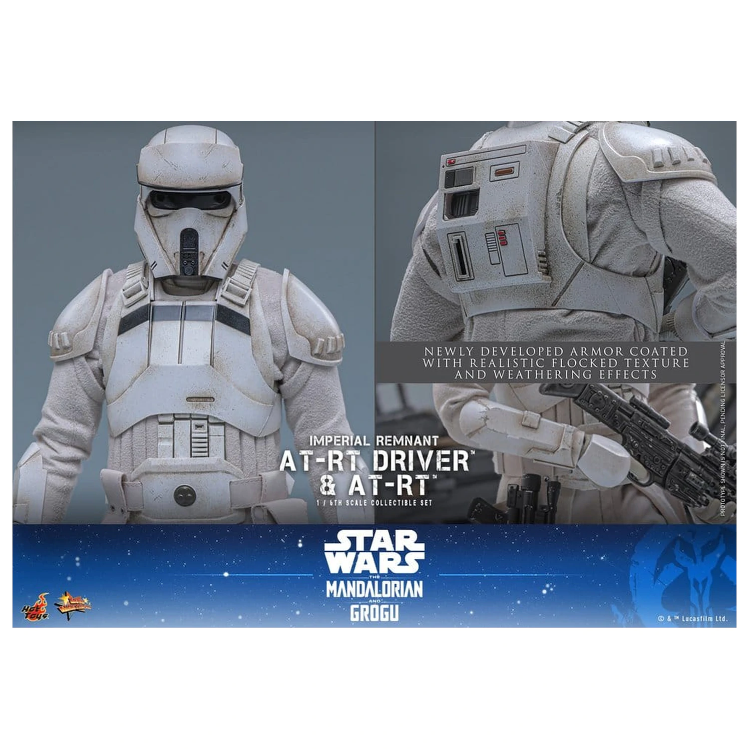 Star Wars: The Mandalorian & Grogu Movie Masterpiece set akcijskih figura 1/6 Imperial Remnant AT-RT Driver i AT-RT 60 cm fotografija proizvoda
