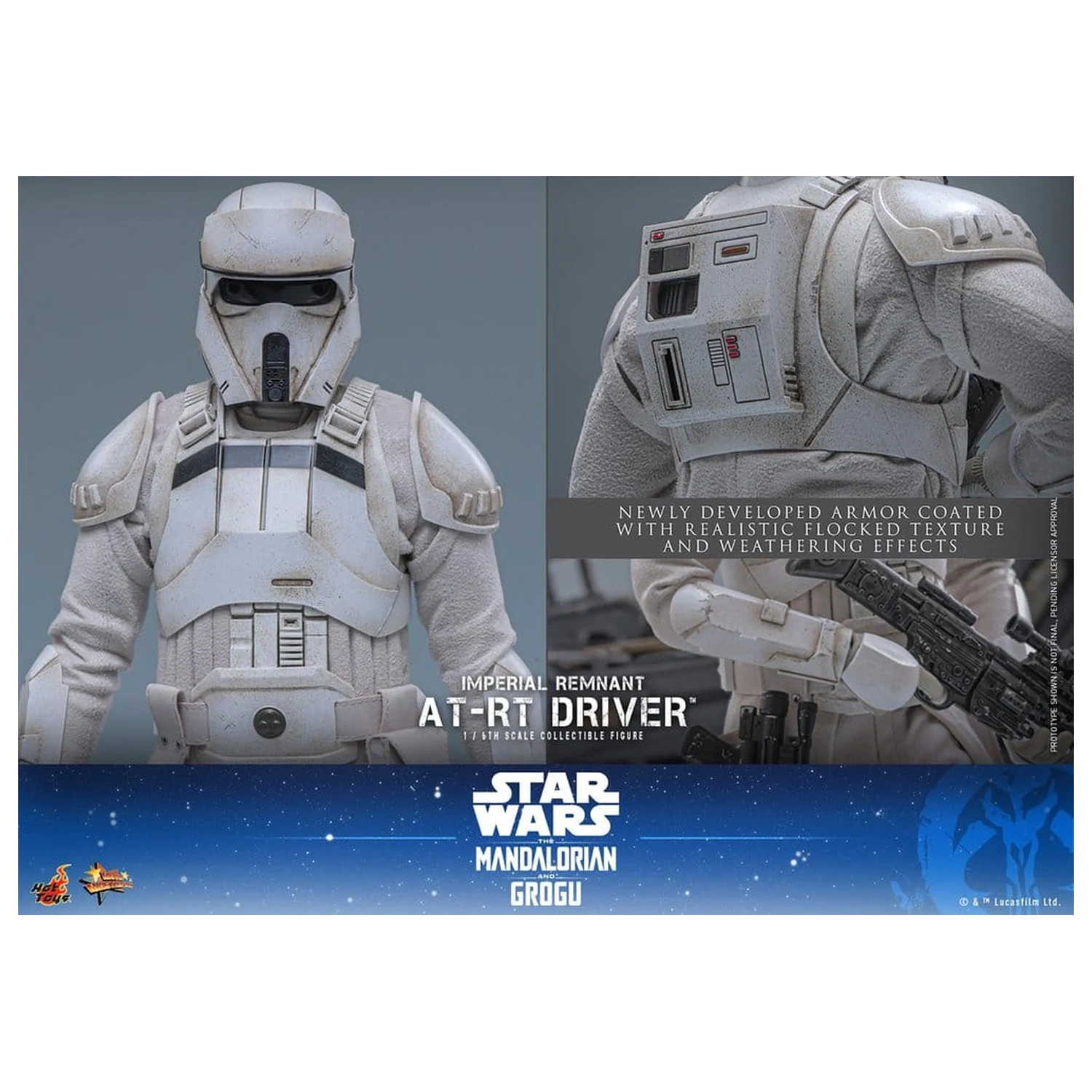 Star Wars: The Mandalorian & Grogu Movie Masterpiece set akcijskih figura 1/6 Imperial Remnant AT-RT Driver i AT-RT 60 cm fotografija proizvoda