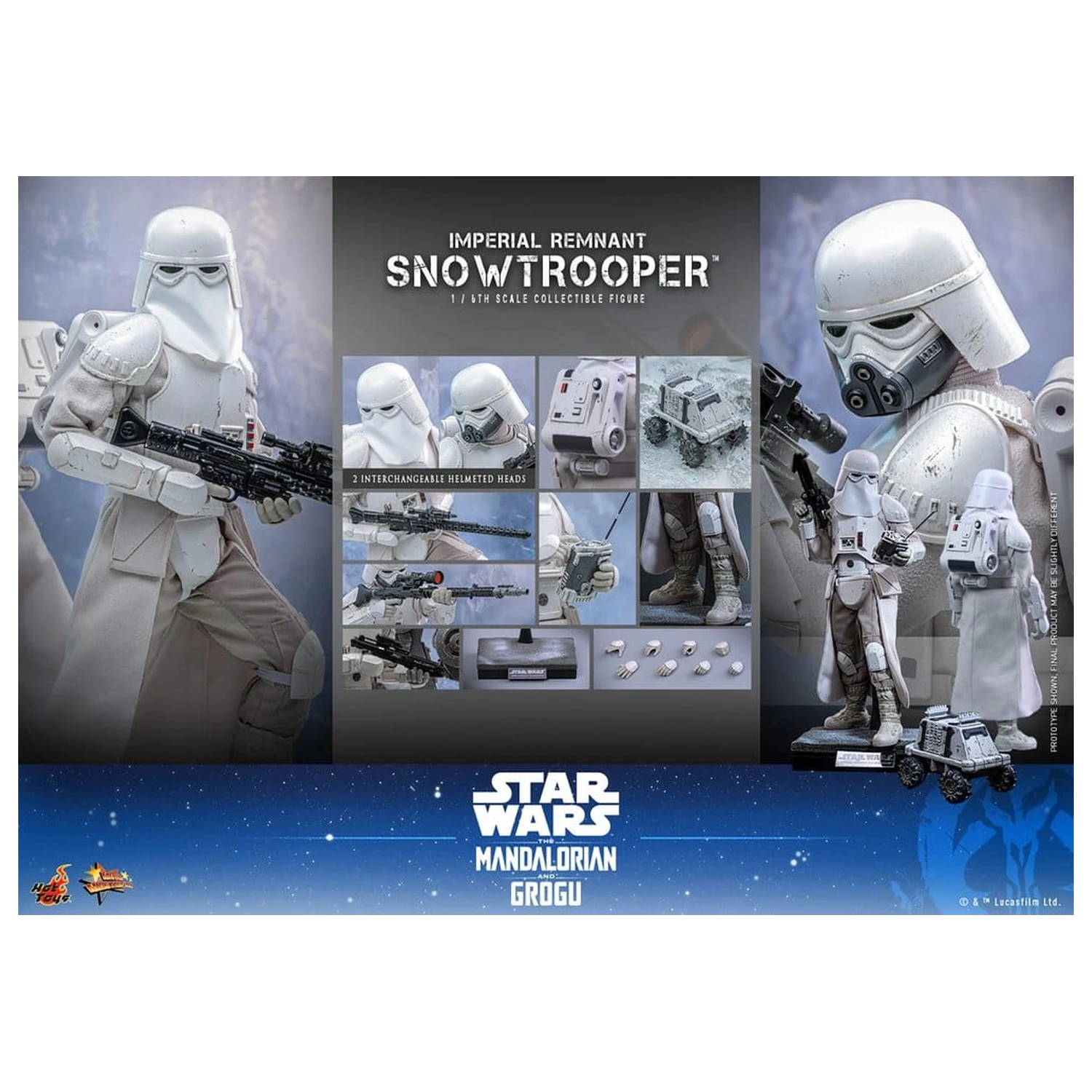 Star Wars: The Mandalorian & Grogu Movie Masterpiece akcijska figura 1/6 Imperial Remnant Snowtrooper 30 cm fotografija proizvoda