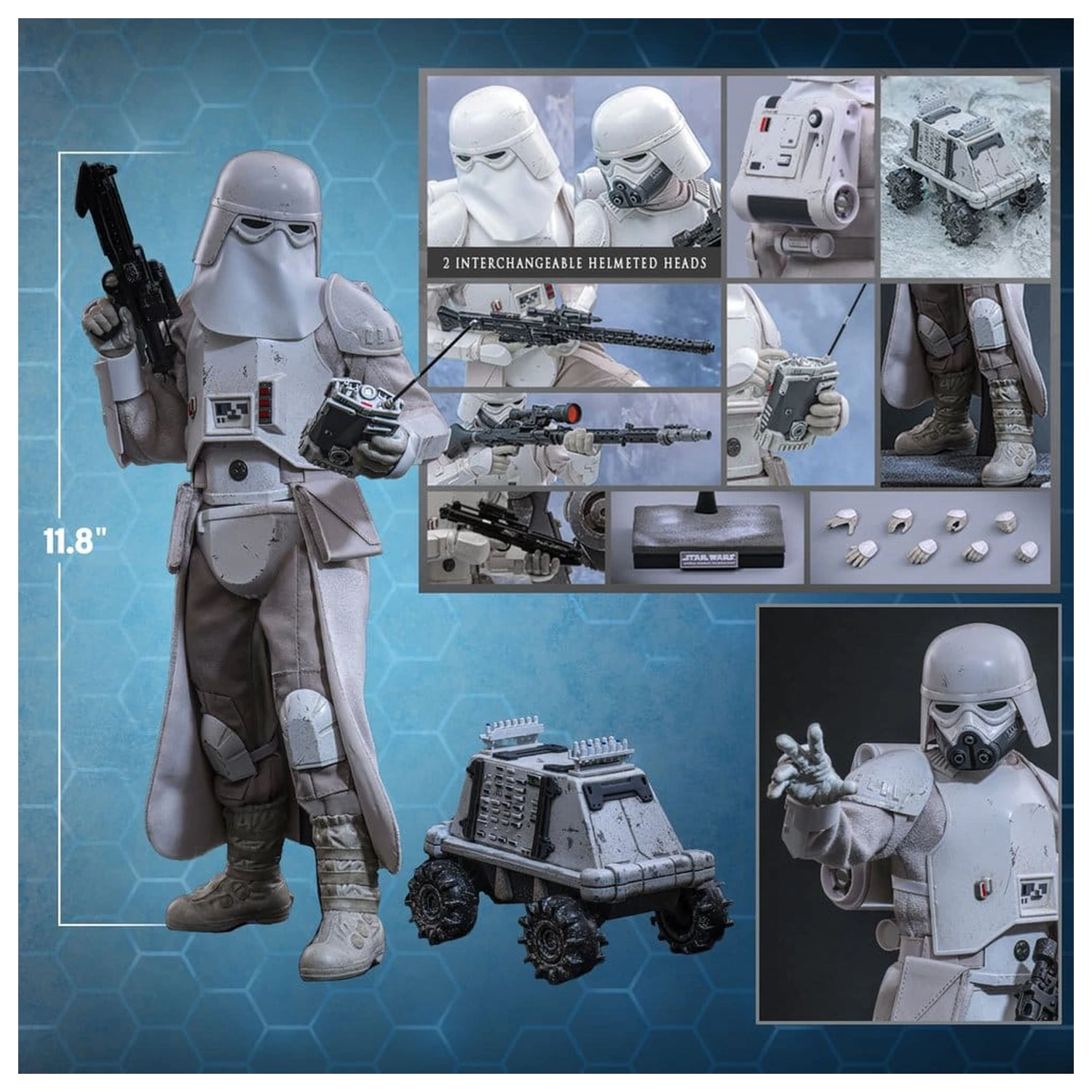 Star Wars: The Mandalorian & Grogu Movie Masterpiece akcijska figura 1/6 Imperial Remnant Snowtrooper 30 cm fotografija proizvoda