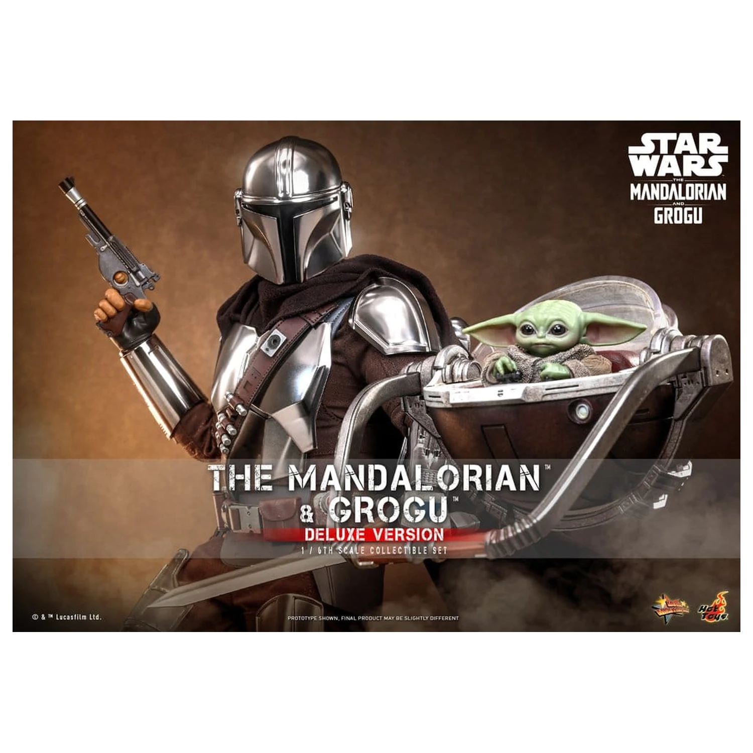 Star Wars: The Mandalorian & Grogu Movie Masterpiece akcijska figura 1/6 The Mandalorian i Grogu (Deluxe verzija) 31 cm fotografija proizvoda