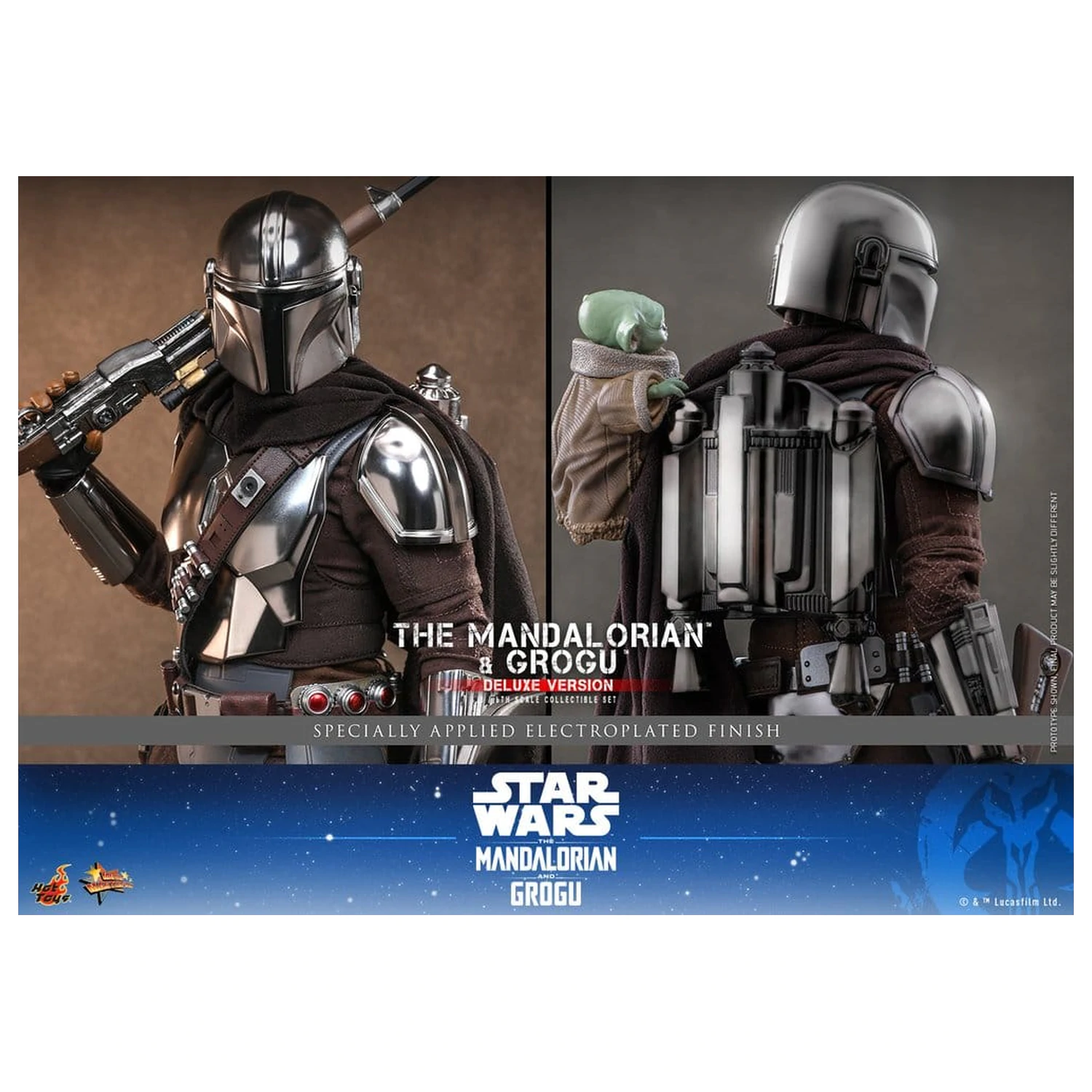 Star Wars: The Mandalorian & Grogu Movie Masterpiece akcijska figura 1/6 The Mandalorian i Grogu (Deluxe verzija) 31 cm fotografija proizvoda