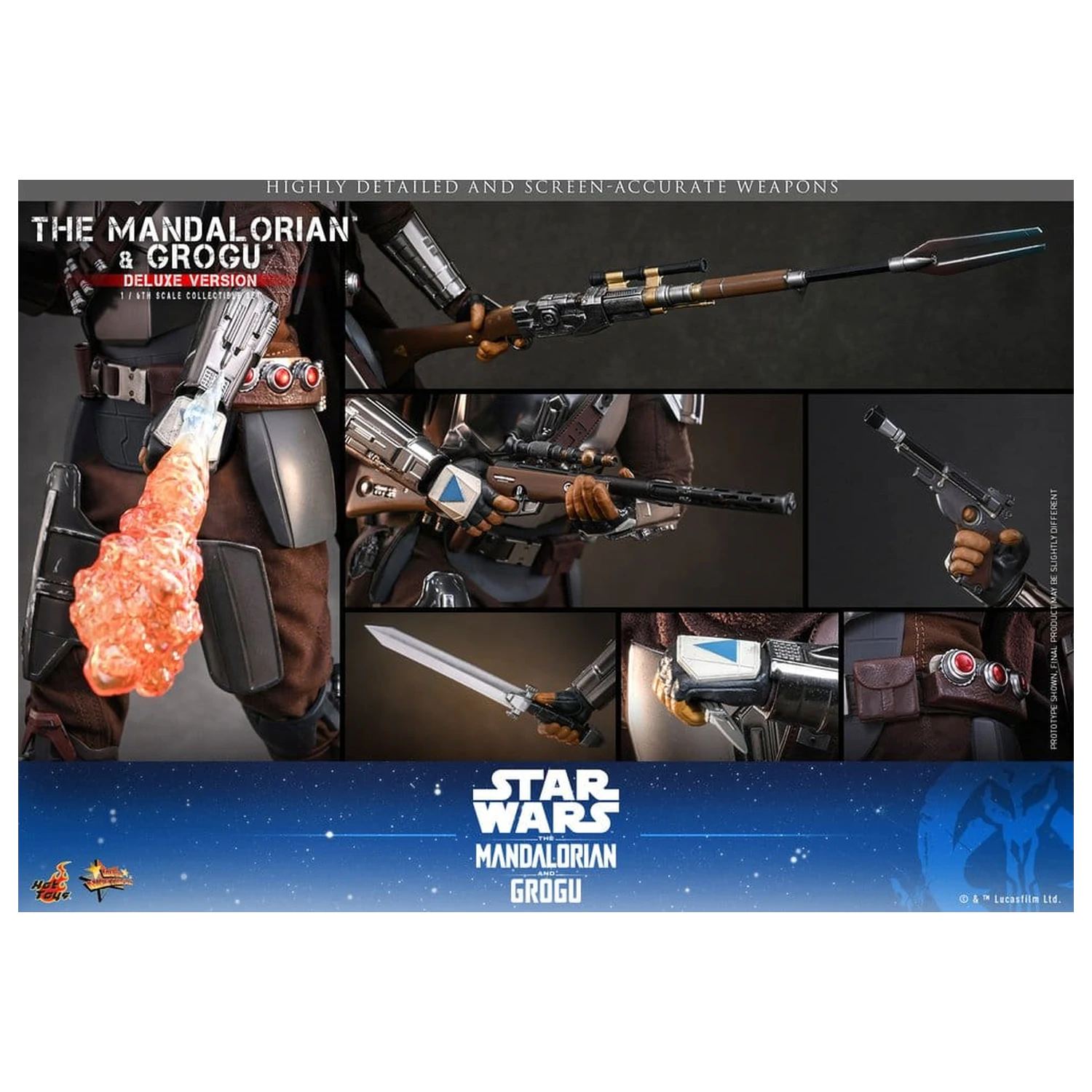 Star Wars: The Mandalorian & Grogu Movie Masterpiece akcijska figura 1/6 The Mandalorian i Grogu (Deluxe verzija) 31 cm fotografija proizvoda