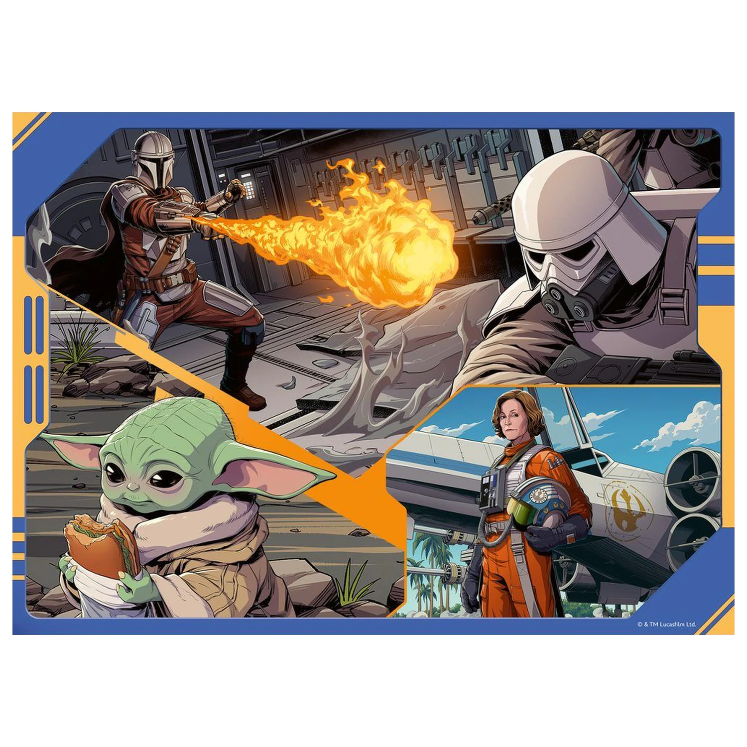 Star Wars The Mandalorian & Grogu slagalica 4x100 komada fotografija proizvoda