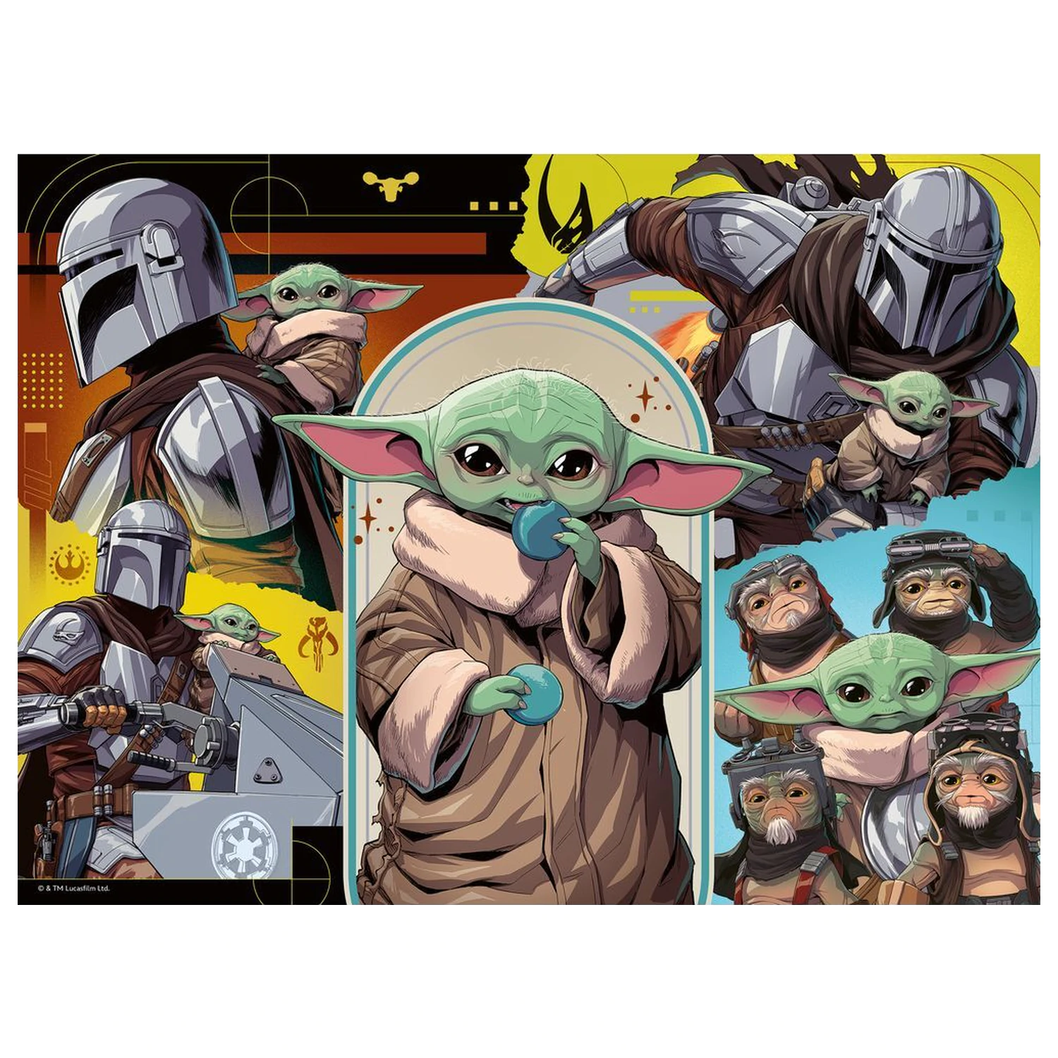 Star Wars The Mandalorian & Grogu XXL puzzle od 100 komada fotografija proizvoda