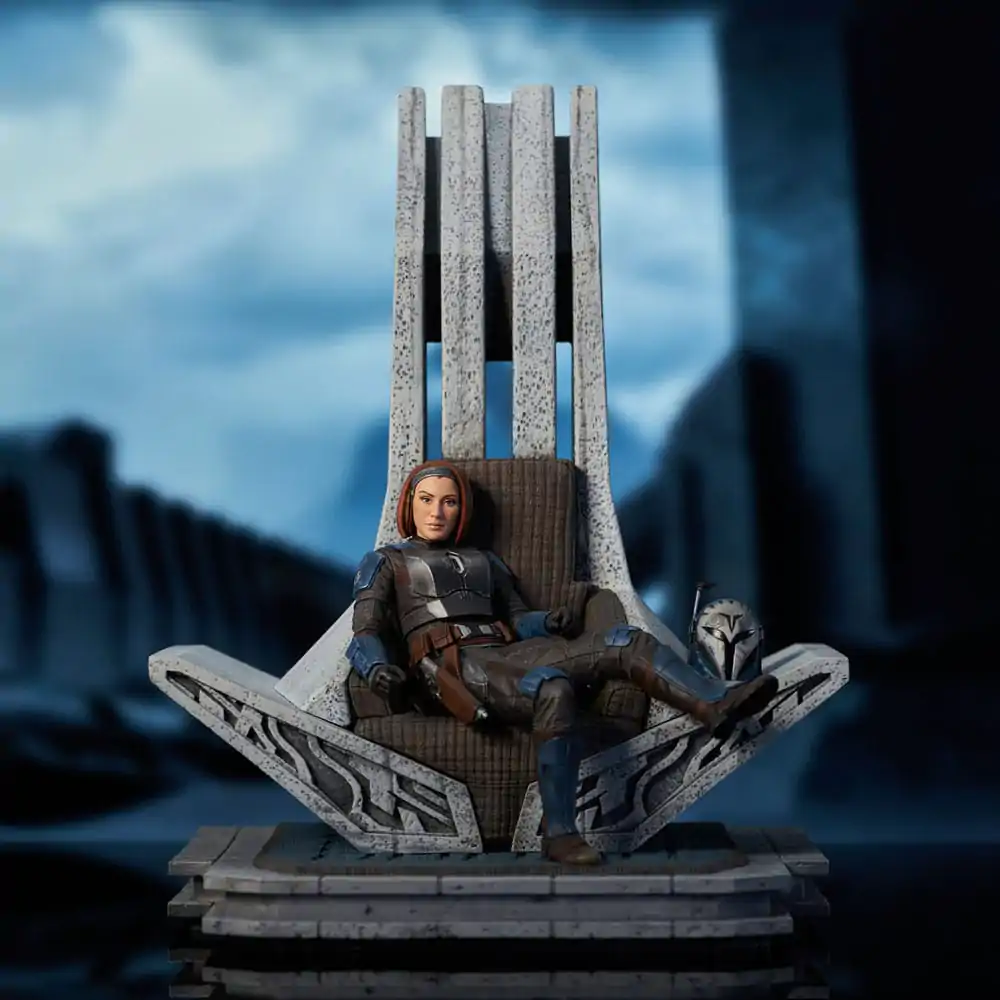 Star Wars: The Mandalorian Premier Collection Kip 1/7 Bo-Katan Kryze on Throne 35 cm fotografija proizvoda