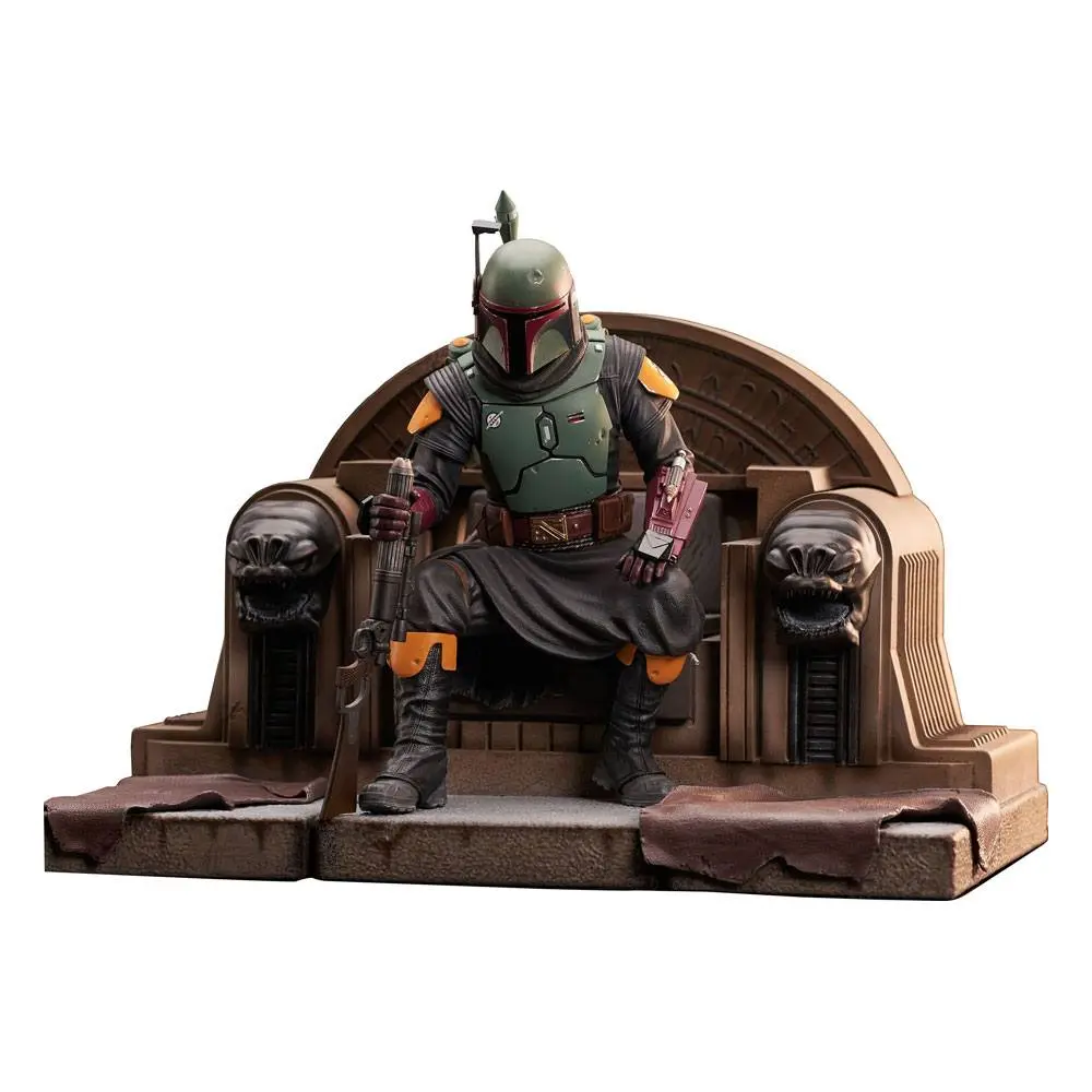 Star Wars: The Mandalorian Premier Collection Kip 1/7 Boba Fett on Throne 24 cm fotografija proizvoda