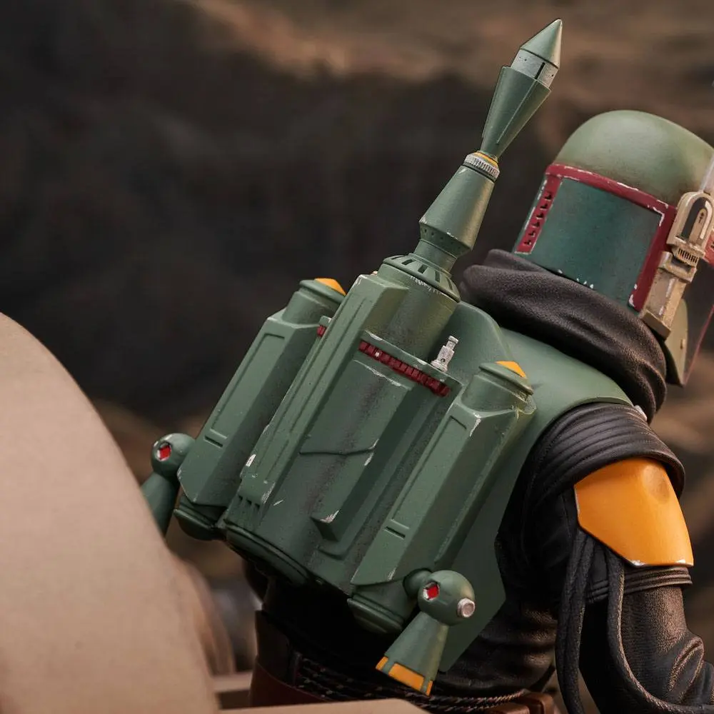 Star Wars: The Mandalorian Premier Collection Kip 1/7 Boba Fett on Throne 24 cm fotografija proizvoda