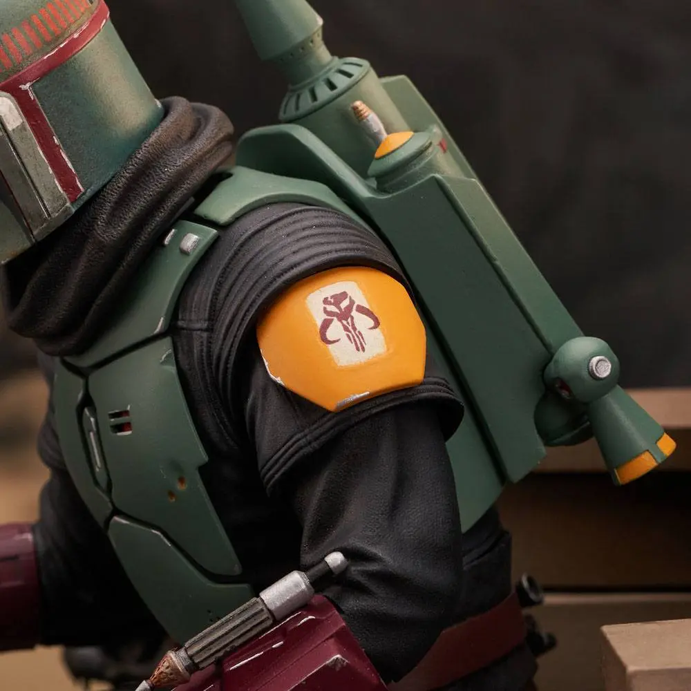 Star Wars: The Mandalorian Premier Collection Kip 1/7 Boba Fett on Throne 24 cm fotografija proizvoda