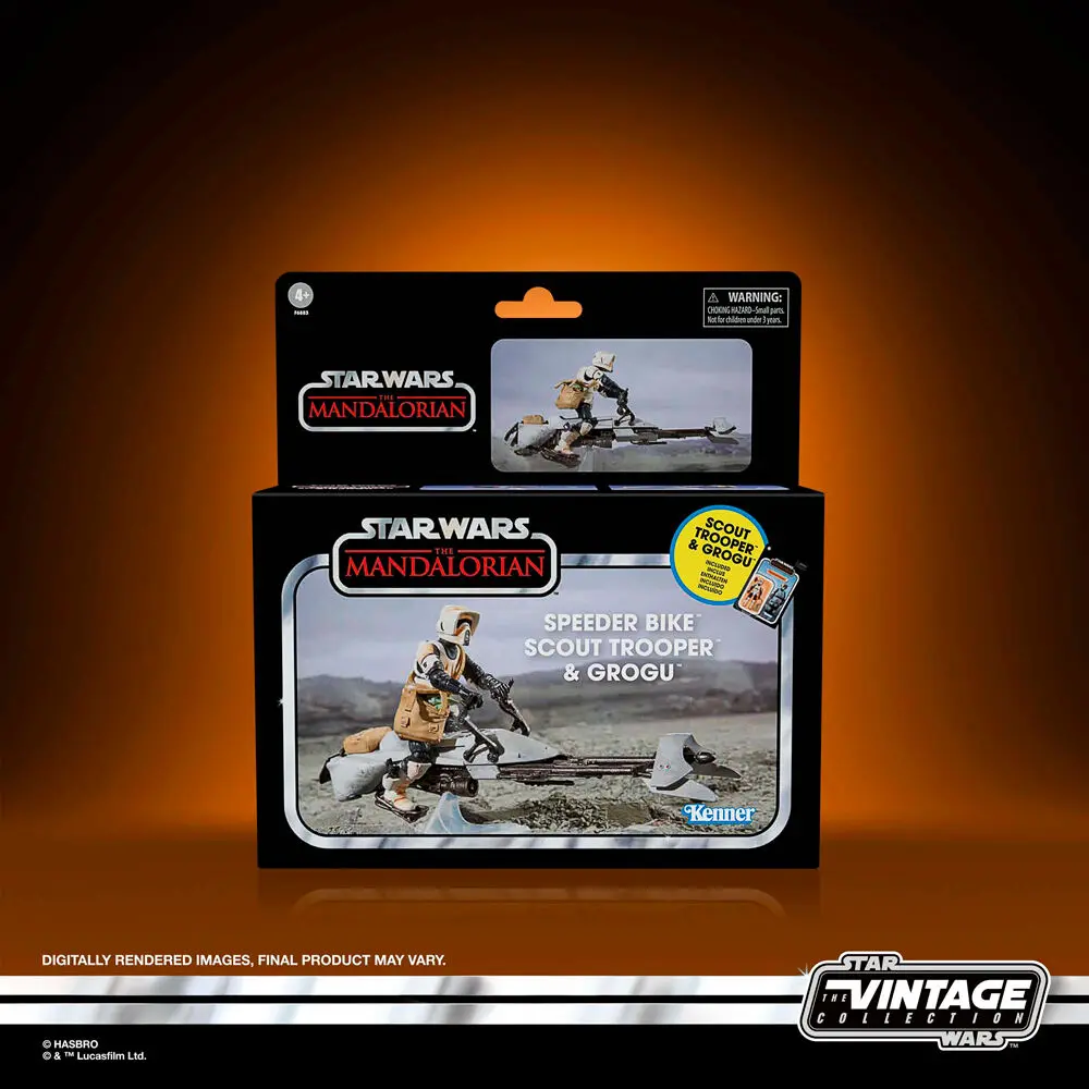 Star Wars: The Mandalorian Vintage Collection Vozilo s figurama Speeder Bike sa Scout Trooper & Grogu fotografija proizvoda