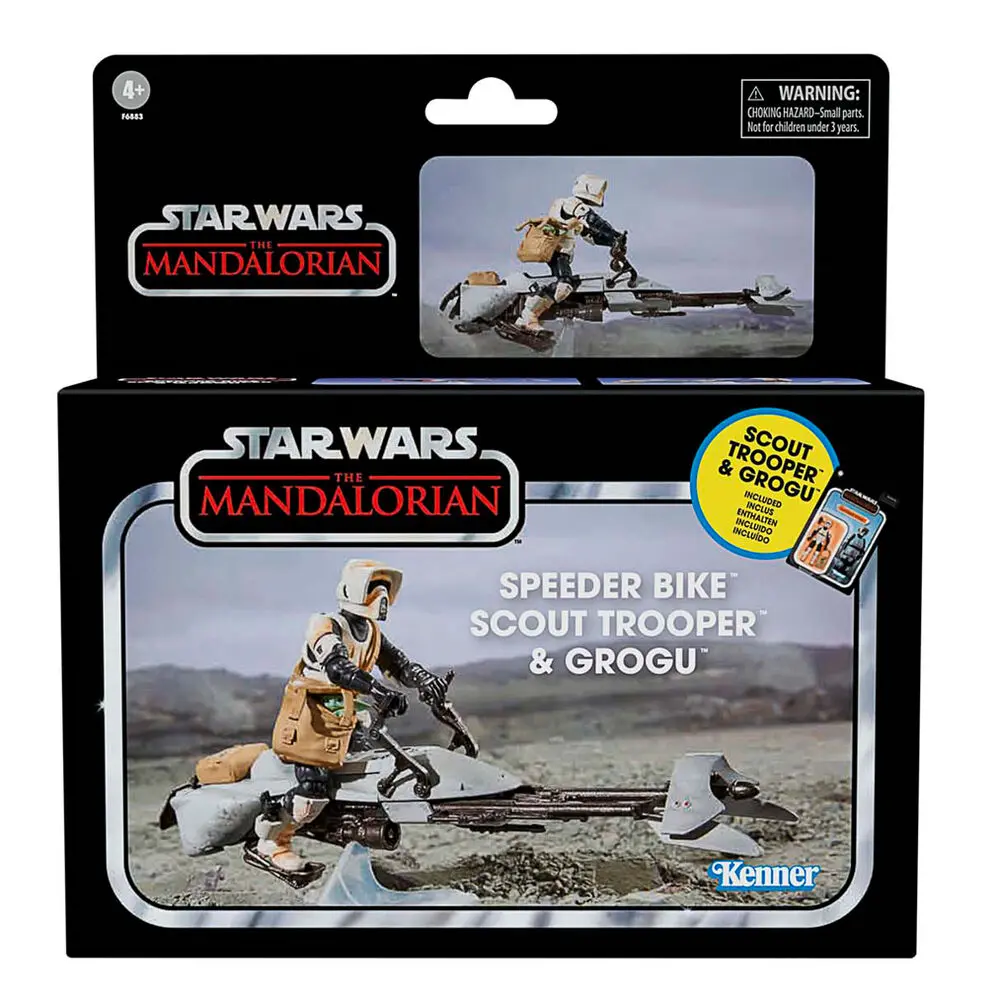 Star Wars: The Mandalorian Vintage Collection Vozilo s figurama Speeder Bike sa Scout Trooper & Grogu fotografija proizvoda