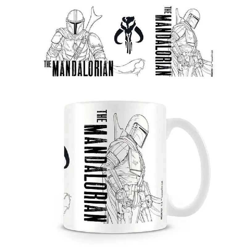 Star Wars The Mandalorian šalica Line Art fotografija proizvoda